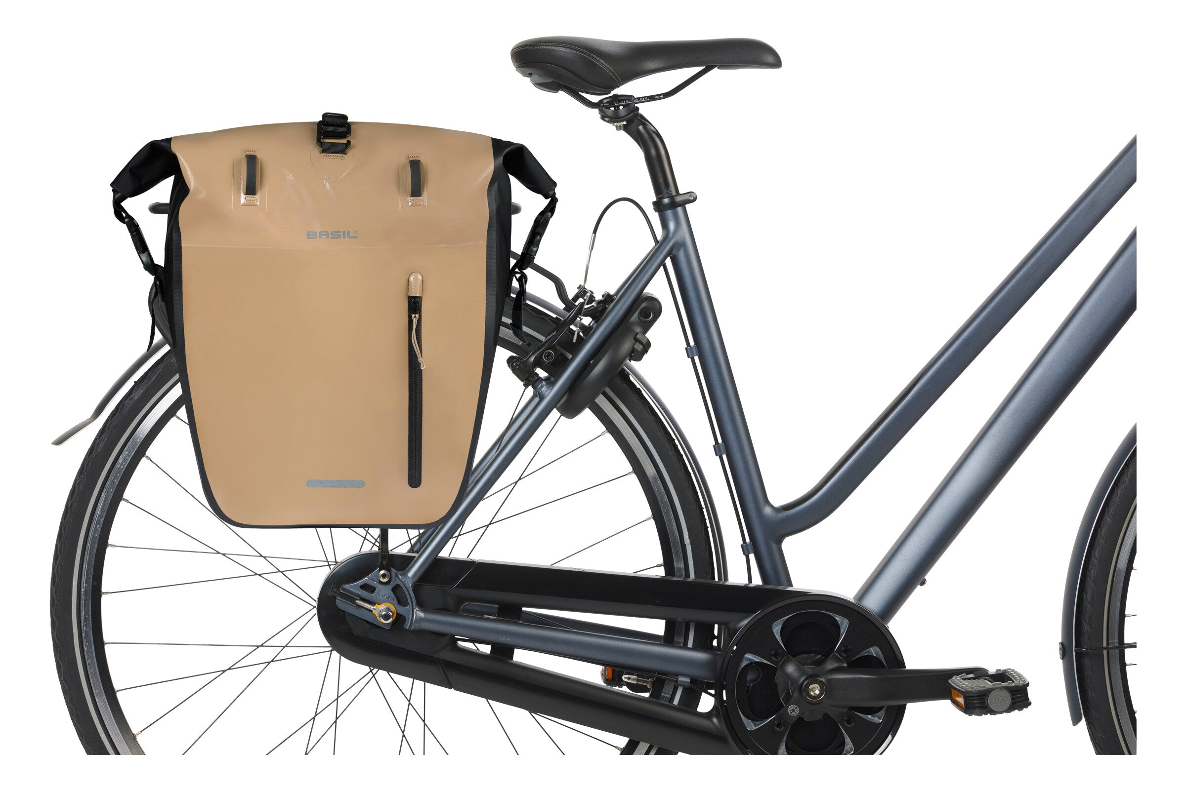 Basil Gepäckträgertasche Rivo L MIK Hooks 31L beige