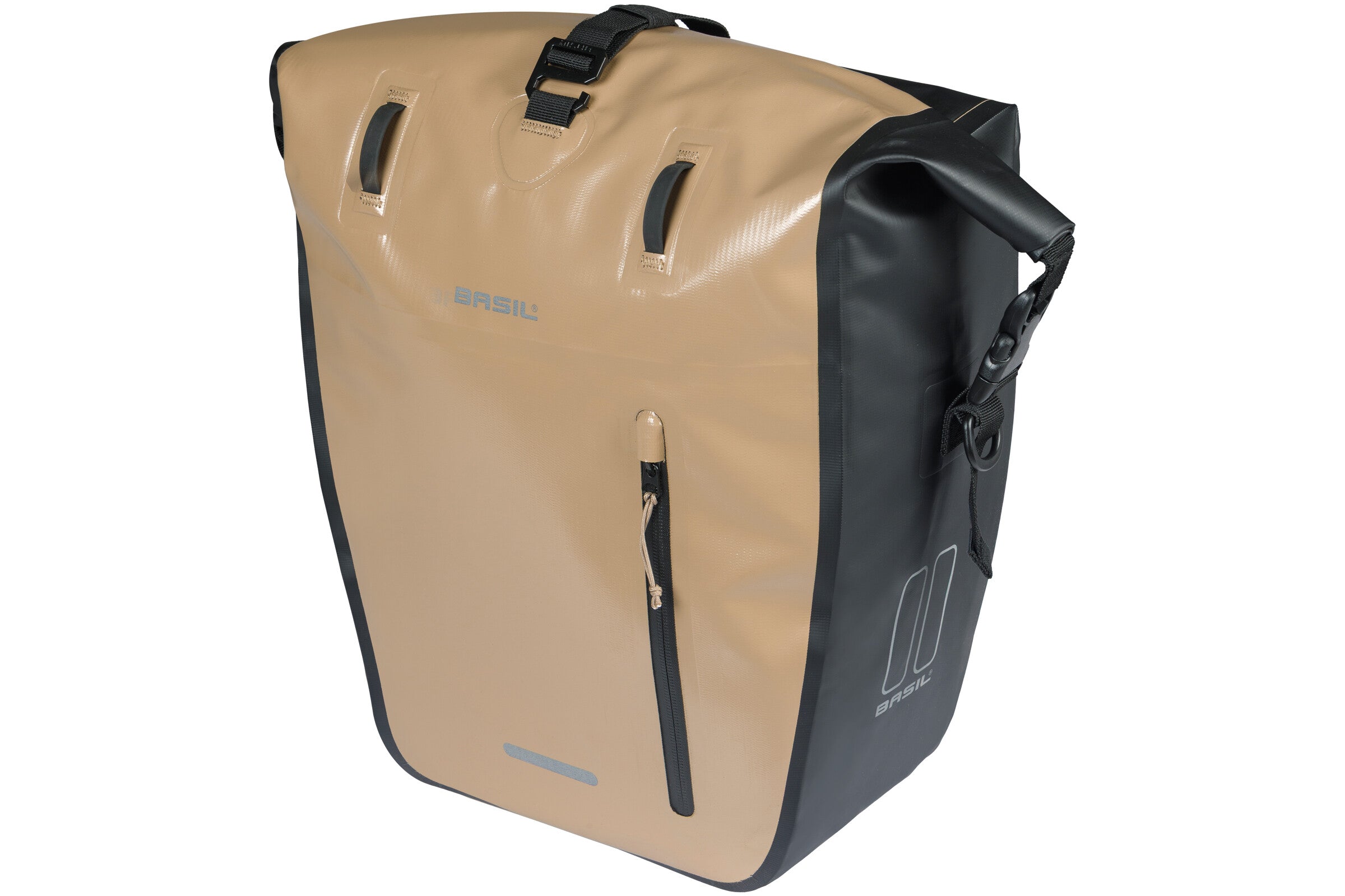 Basil Gepäckträgertasche Rivo L MIK Hooks 31L beige