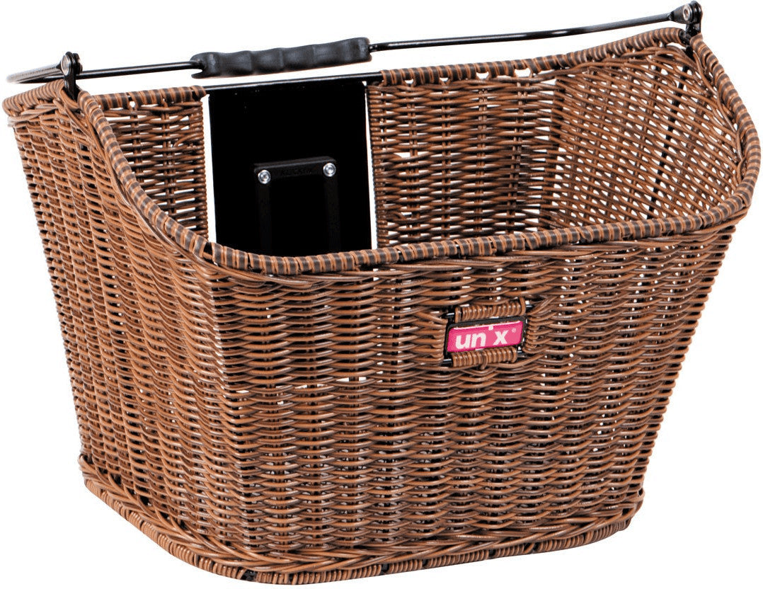 Unix Manolo Lenkerkorb schwarz geflochten Klickfix 14L