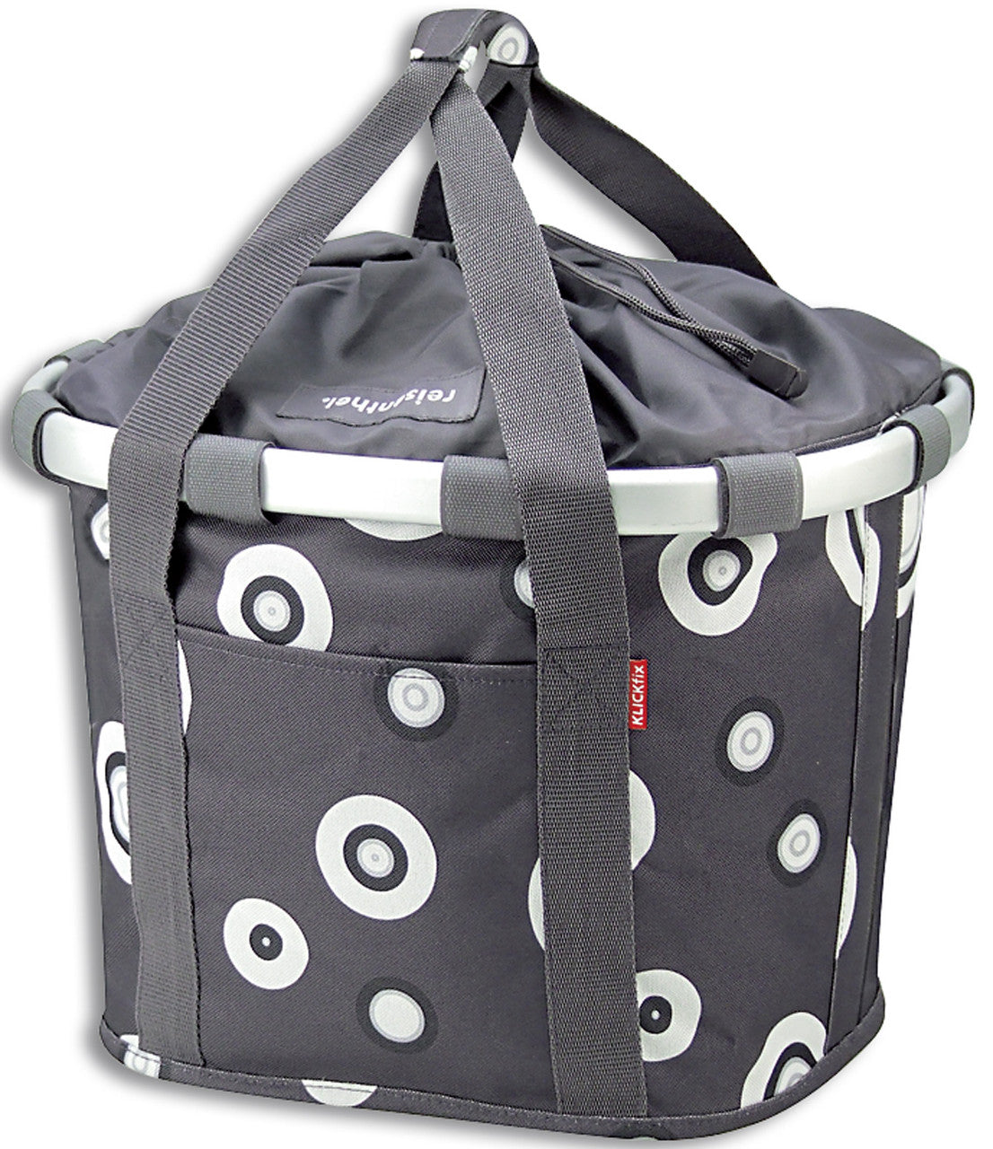 reisenthel fahrradtaschen gepäckträger Reisenthel Bikebasket Lenkerkorb schwarz/bunt Klickfix 15L