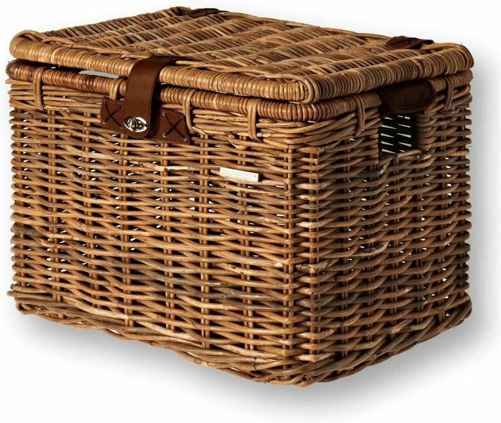 Basil Rattan Korb Denton Deckel braun Gr. L 37x51x31cm