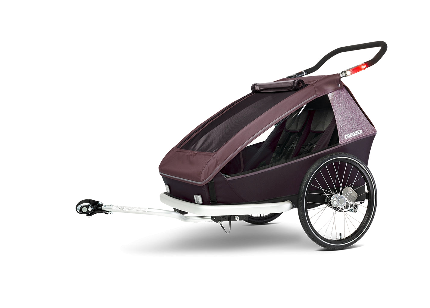 Croozer Fahrradanhänger Kid Vaaya 2 Allseason-Bundle lila für 2 Kinder