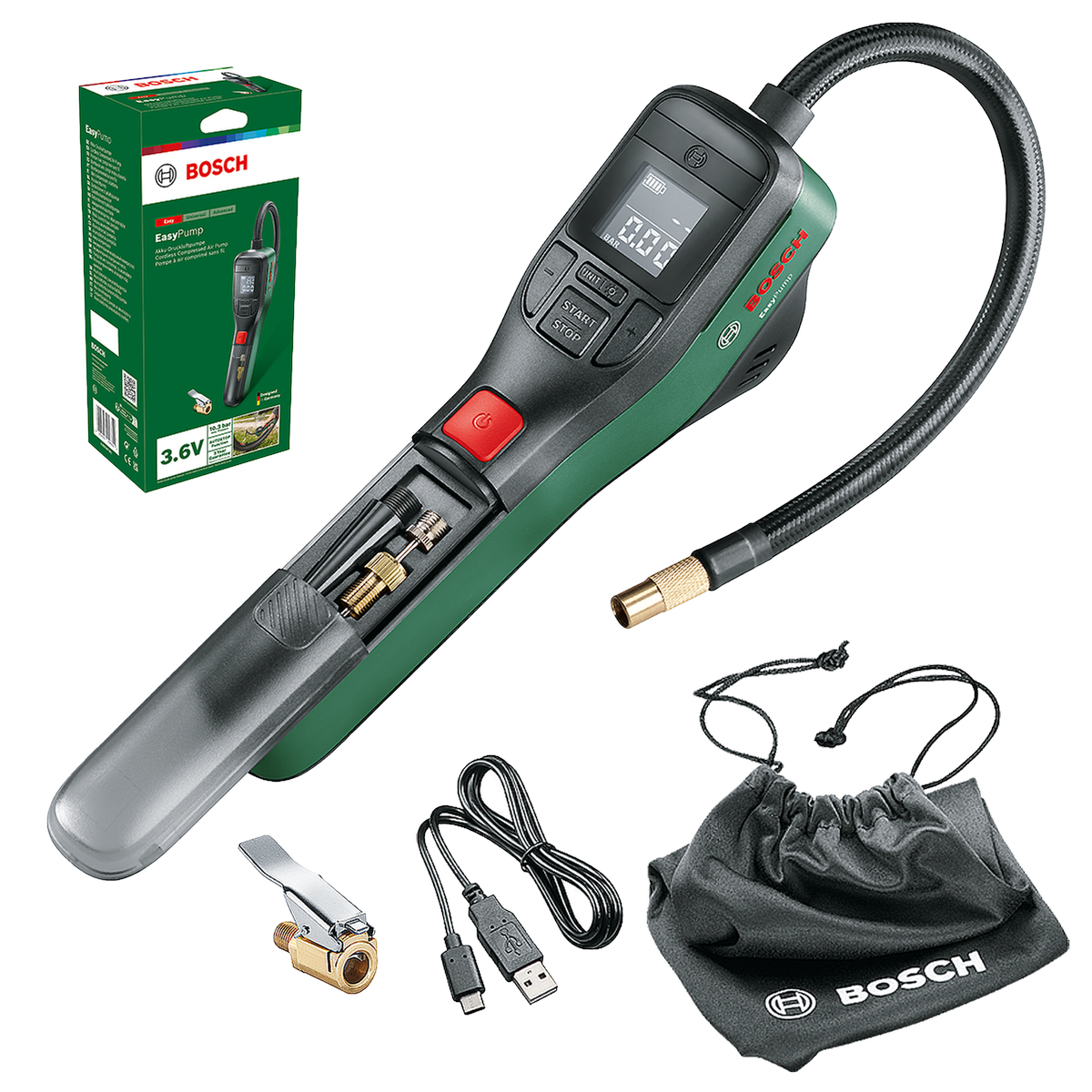 Bosch Akku-Druckluftpumpe Easy Pump bis max 10.3 Bar