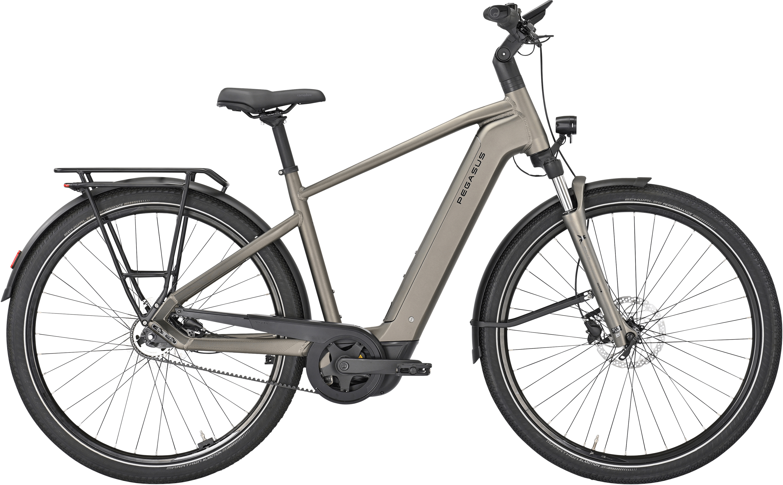Pegasus PREMIO EVO 5F BELT grau | 800WH | E-Bike Herren Trekking | 2025 | Freilauf