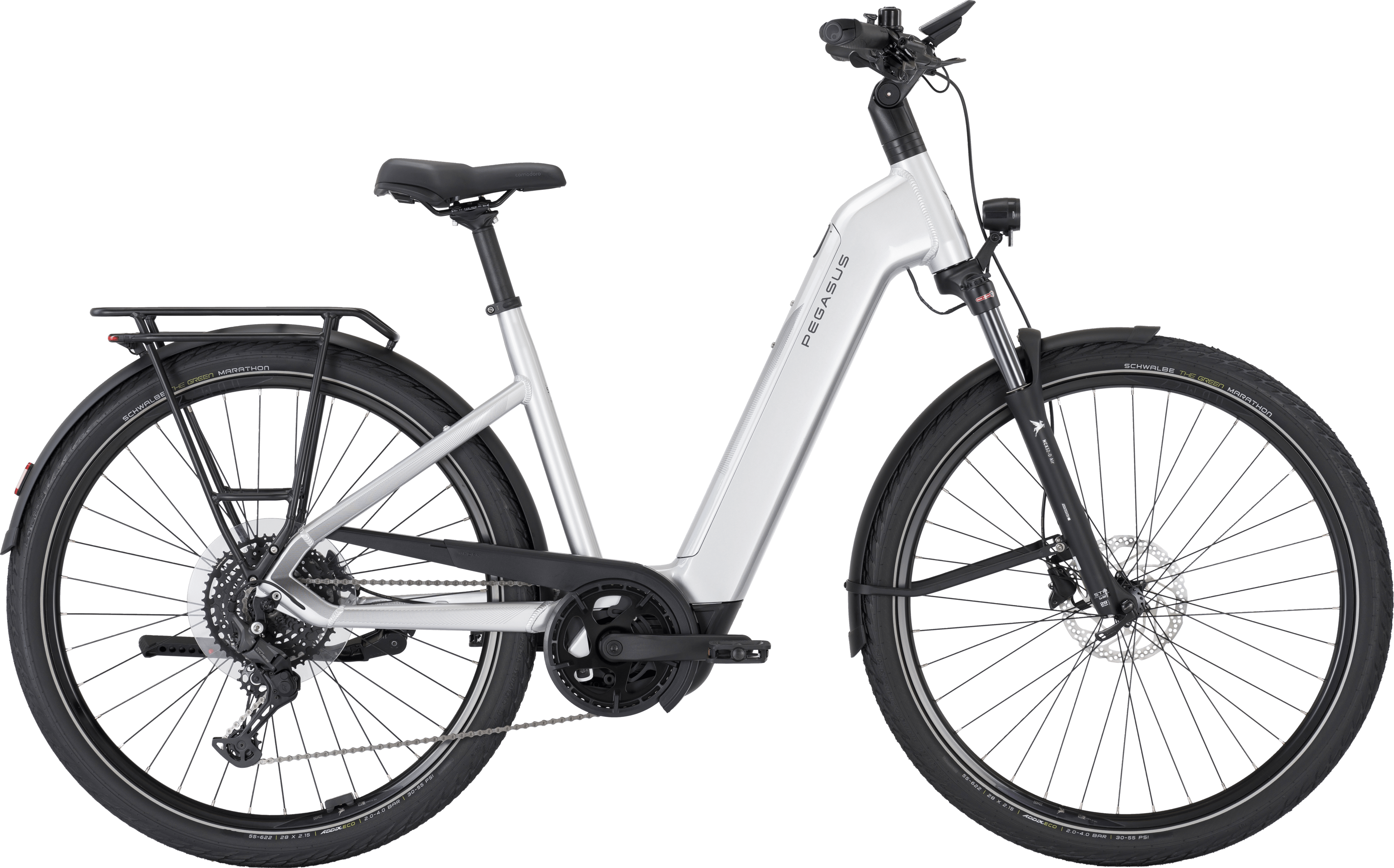 Pegasus PREMIO EVO 10 LITE silber | 800WH | E-Bike Damen Trekking | 2026 | Kettenschaltung