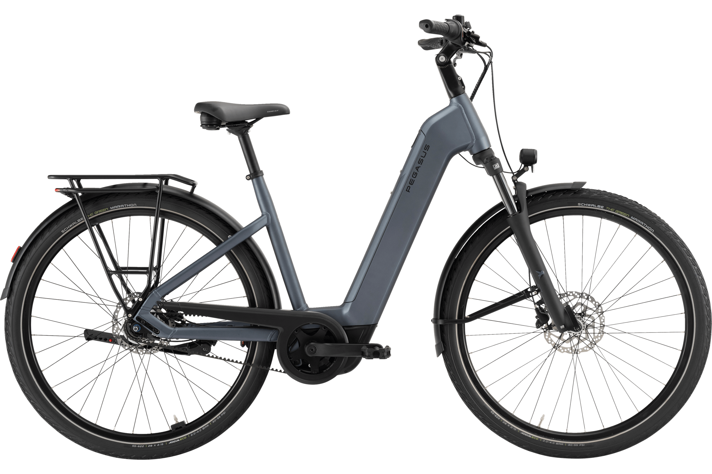 Pegasus Solero EVO 7F Belt blau | 800WH | E-Bike Damen City | 2026 | Freilauf