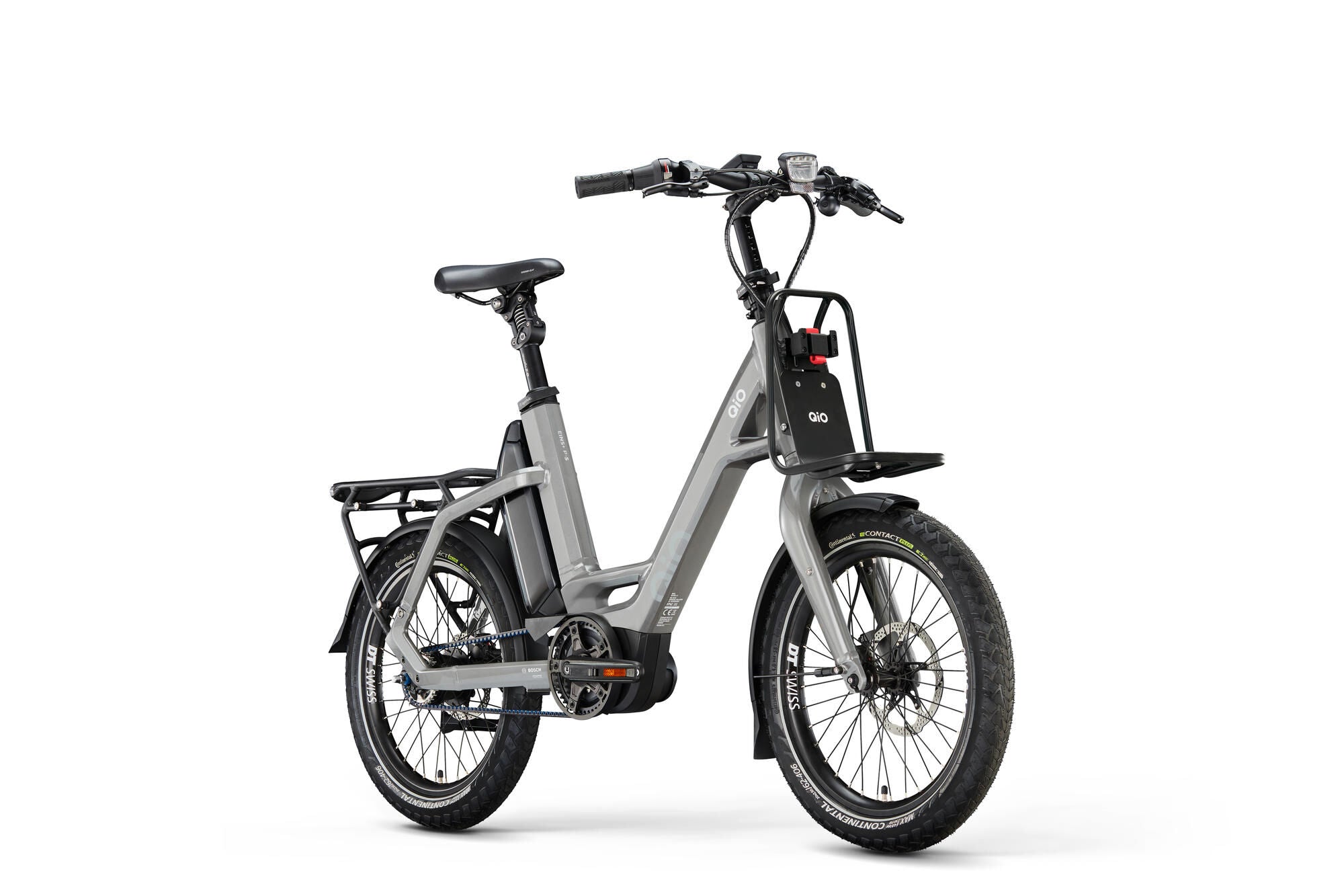 QiO EINS+ P-5 grau | 800WH | E-Bike Kompakt | 2025 | Freilauf