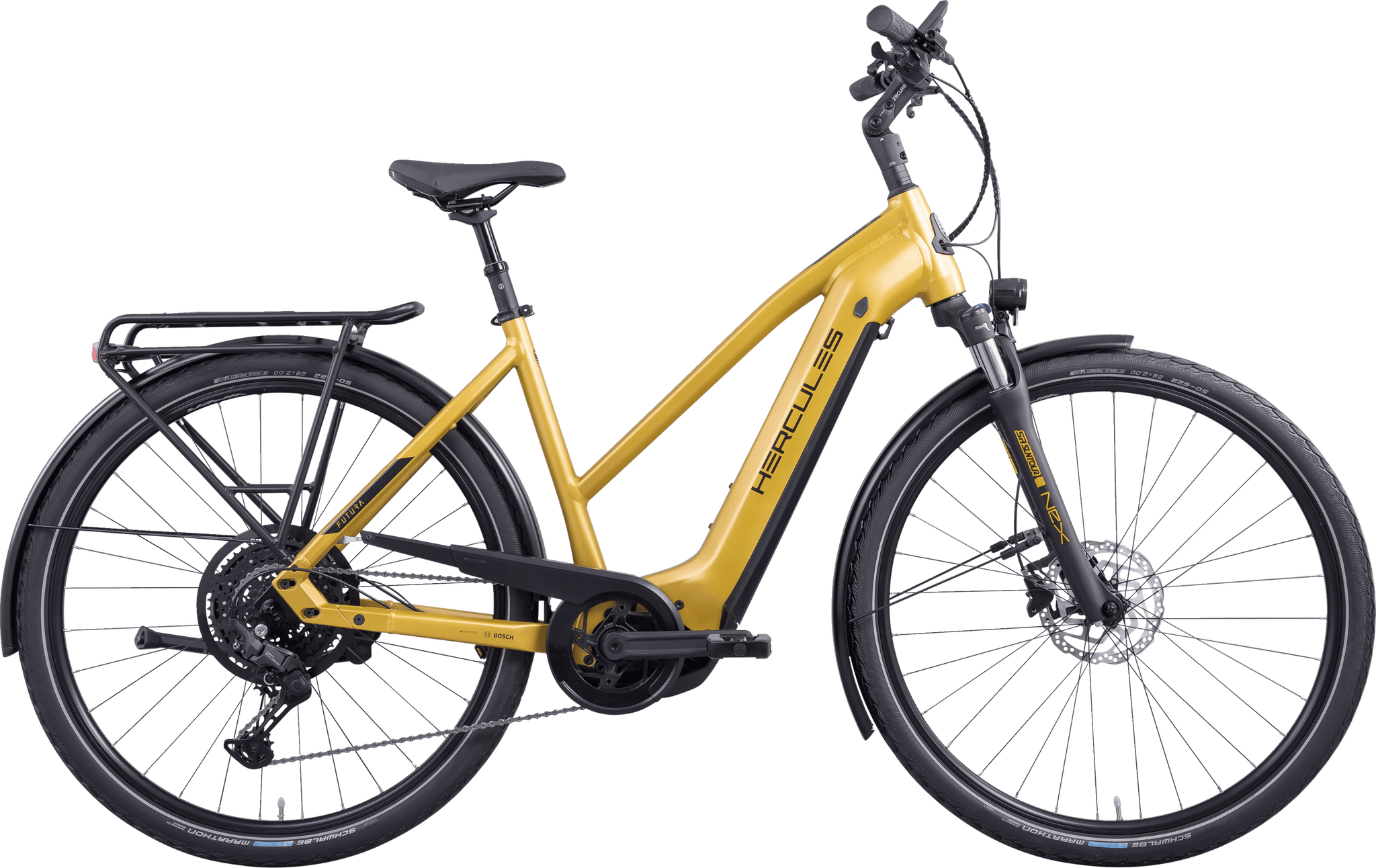 e bike damen gelb Hercules Futura I-10 gold | 625WH | E-Bike Damen Trekking | 2025