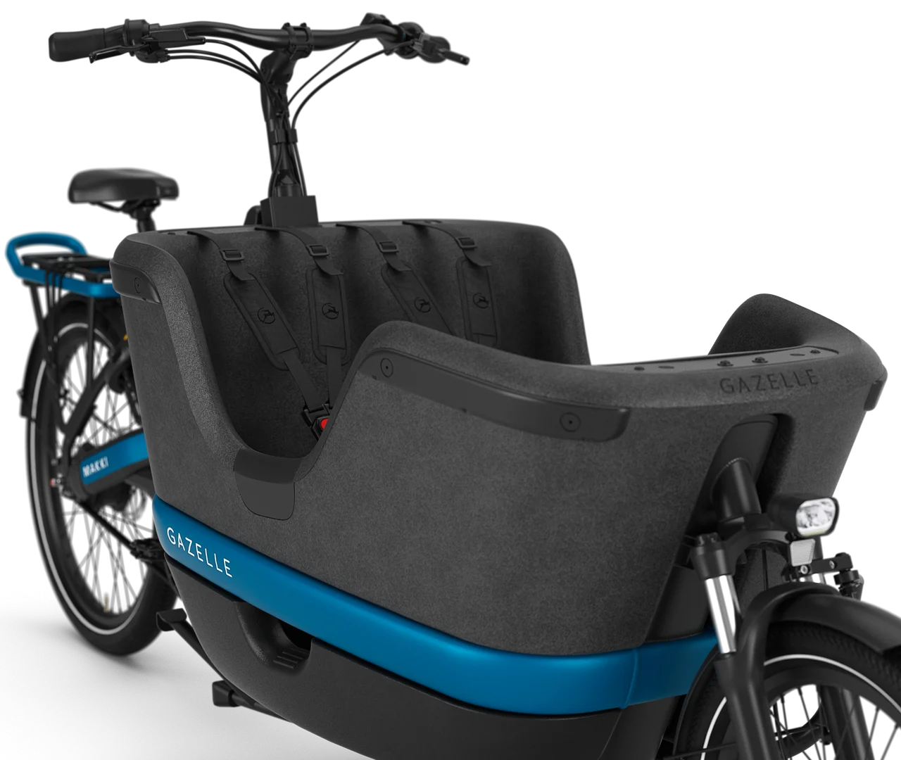 Gazelle Makki Load schwarz | 800WH | E-Lastenrad | 2025 | Enviolo