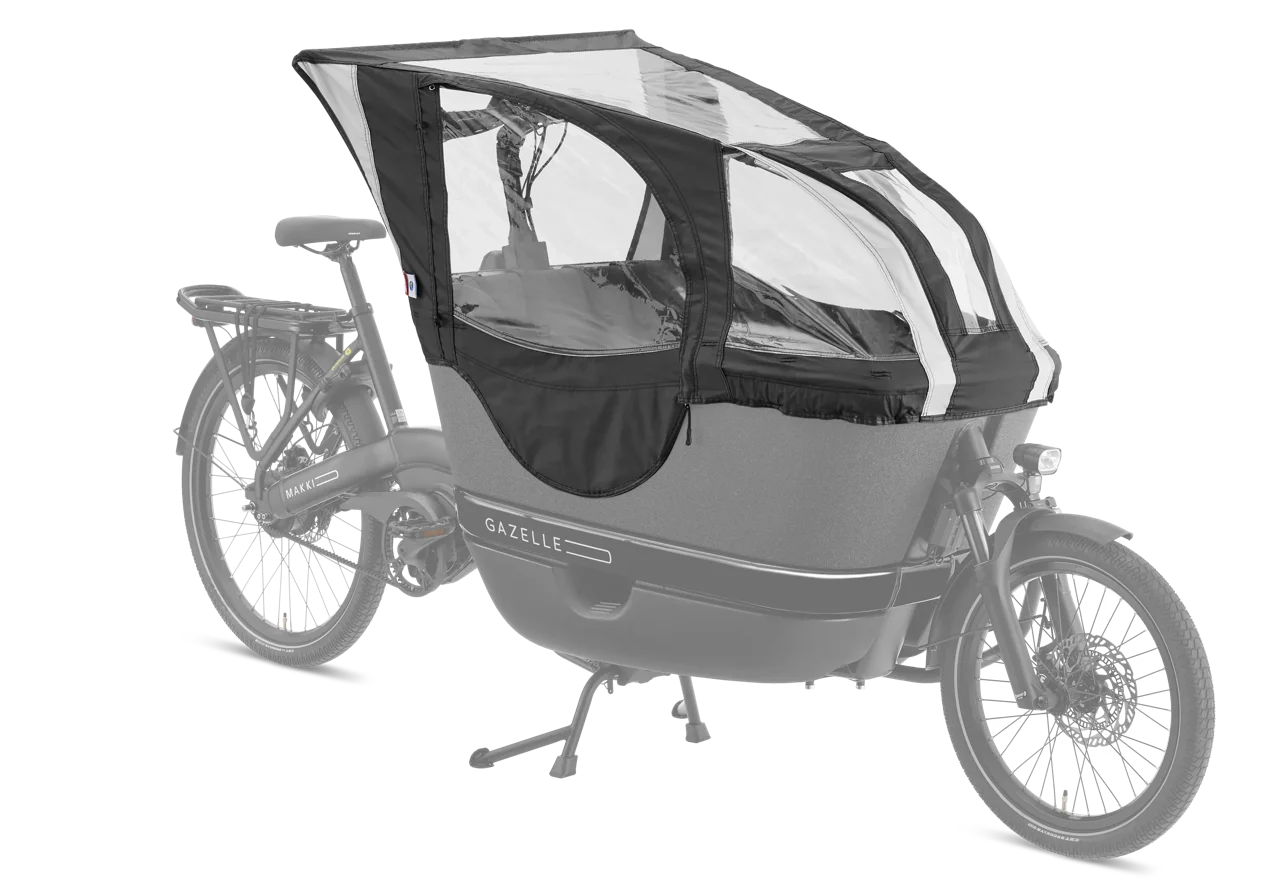 Gazelle Regenverdeck für das Makki Load, schwarz