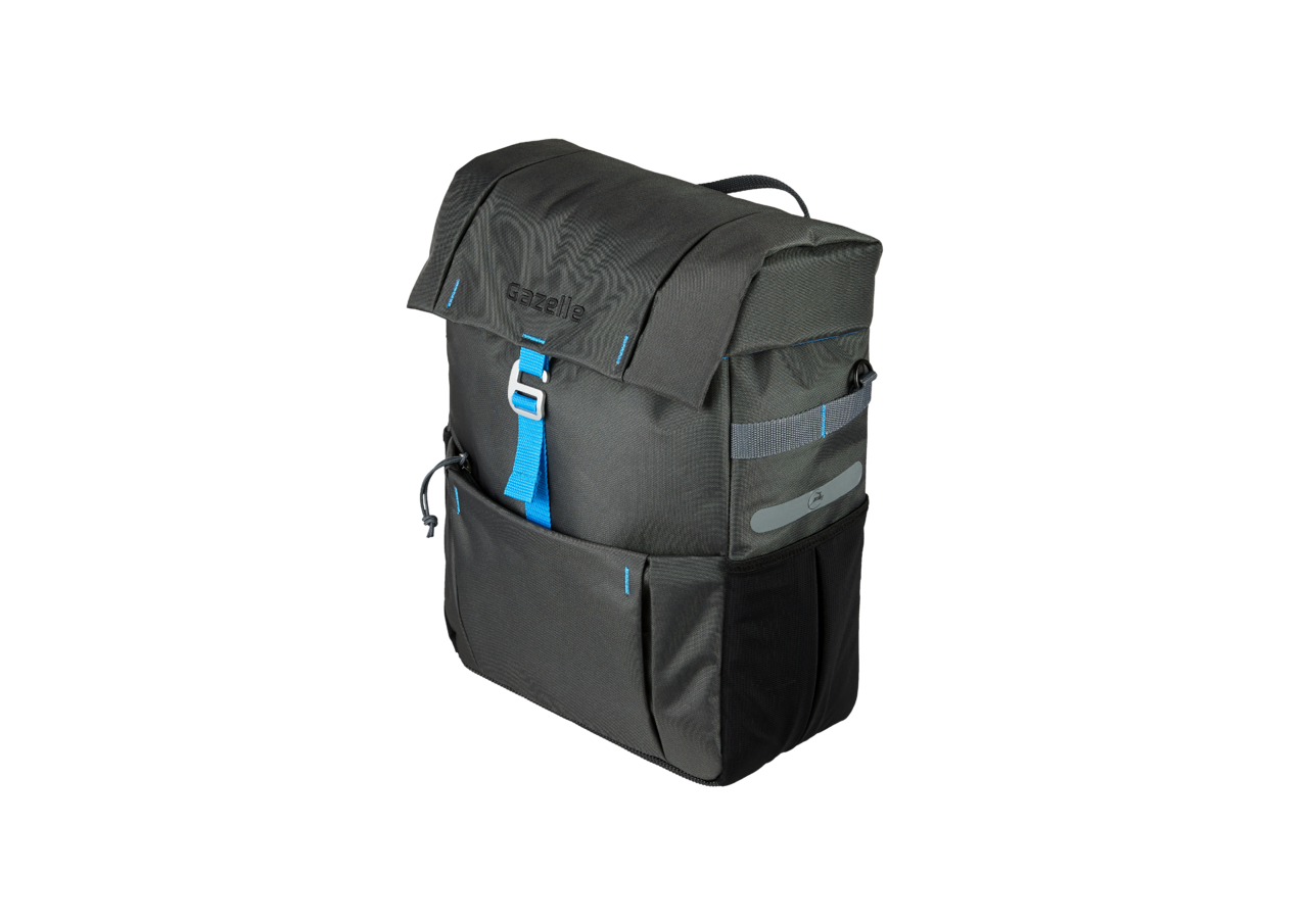 Gazelle Gepäckträgertasche Enkele Antrazith/Blau 18,5L