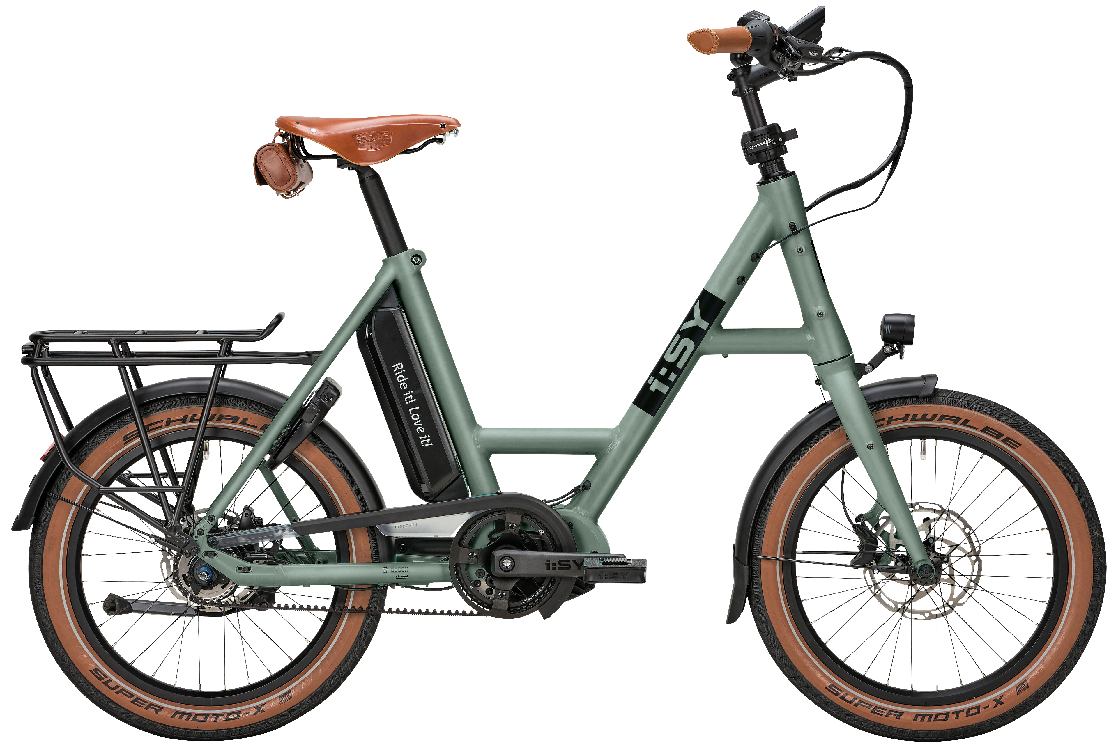 i:SY E5 ZR F Safari grün | 545WH | E-Bike Kompakt | 2026 | Freilauf