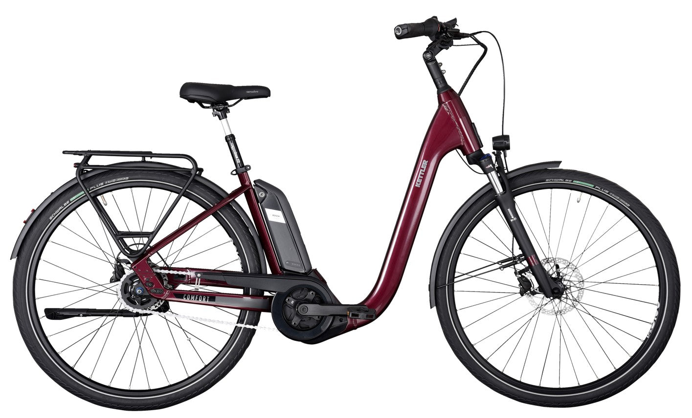 Kettler E-COMFORT 5 RT rot | 500WH | E-Bike Damen City | 2023 | Rücktritt