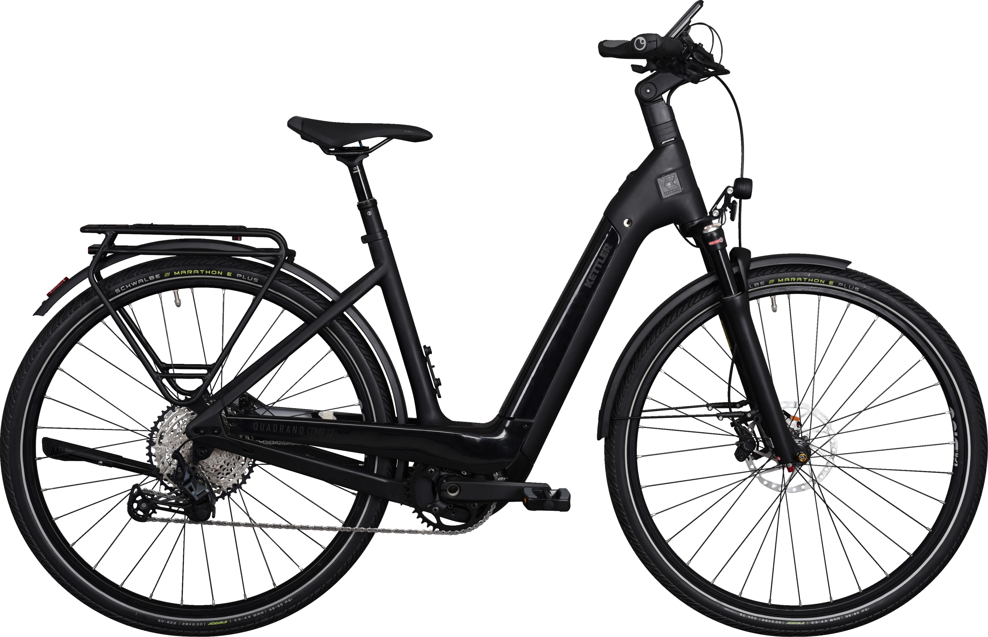 Kettler QUADRANO COMP 12 schwarz | 630WH | E-Bike Damen Trekking | 2024 | Kettenschaltung