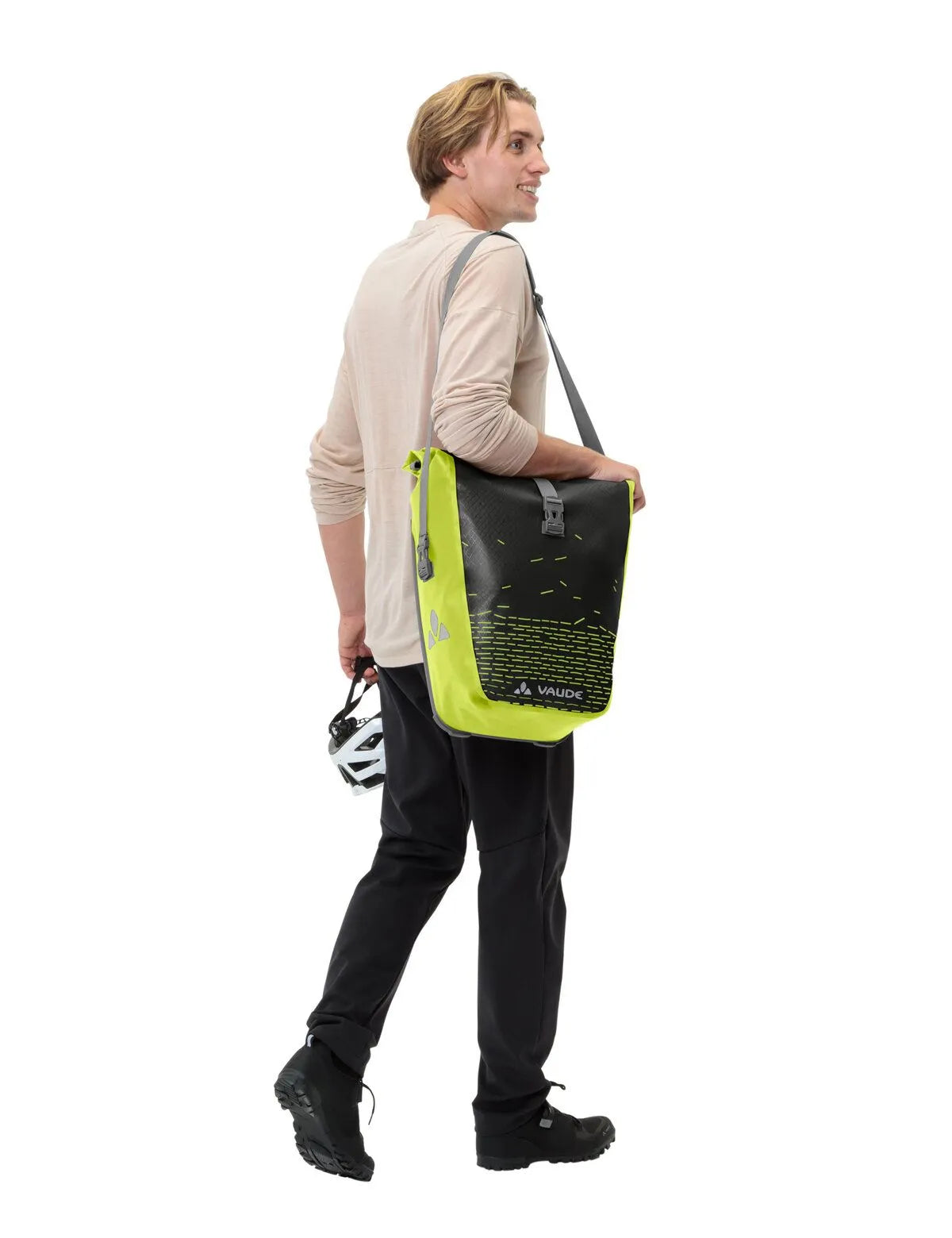 Vaude Fahrradtasche Aqua Back Print Single 24L schwarz / grün