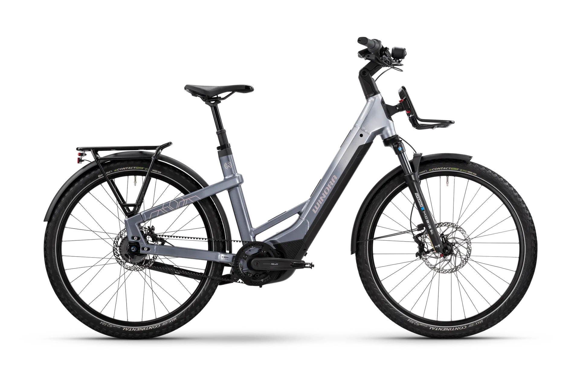 Winora Yakun R5 Pro grau | 800WH | E-Bike Damen City | 2025 | Freilauf