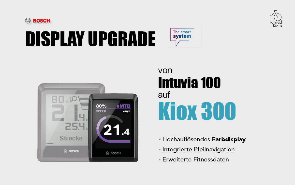 Display Upgrade von Intuvia 100 auf Kiox 300