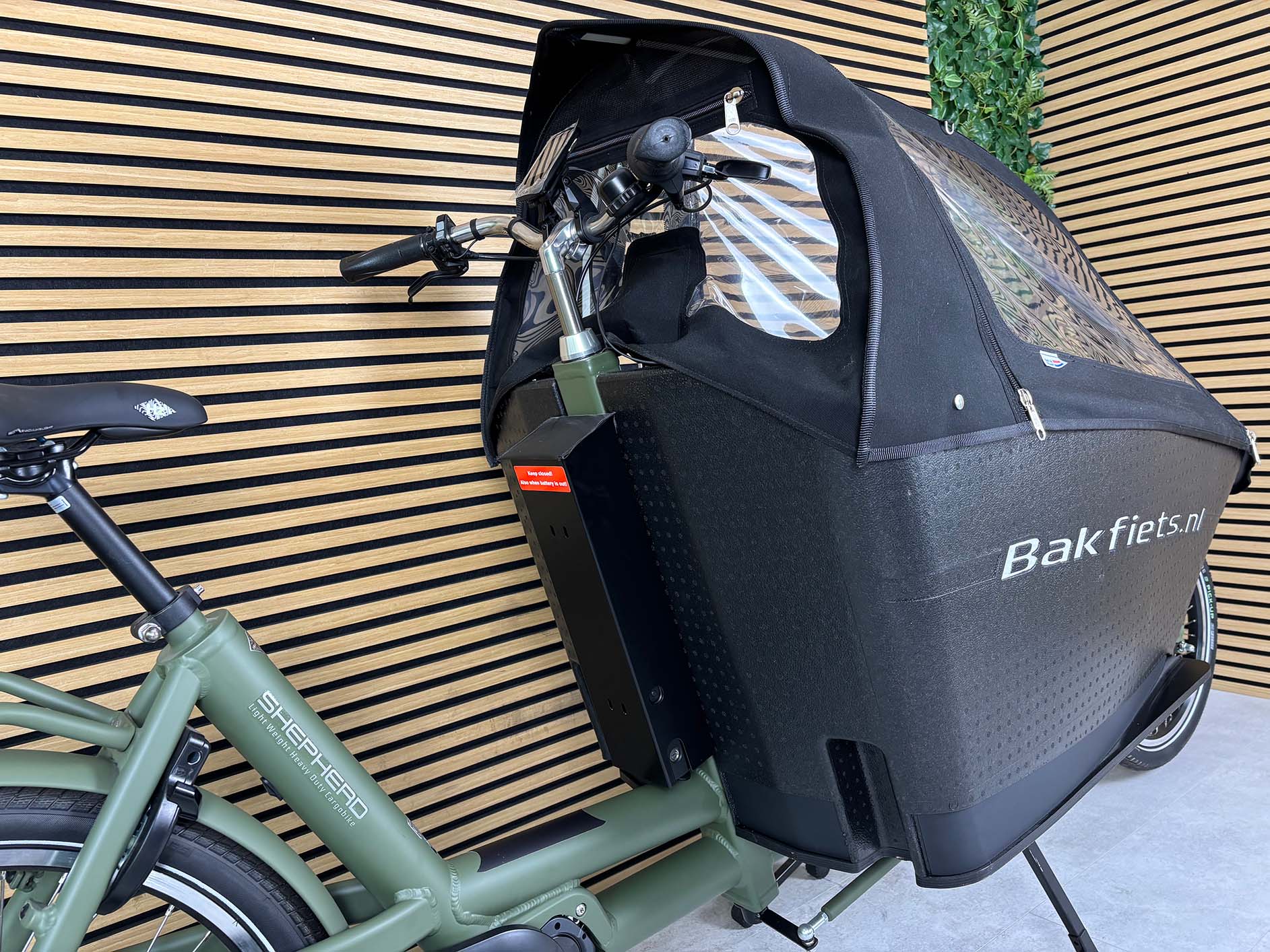 Bakfiets Cargo Shepherd Steps grün | 504WH | E-Lastenrad | 2024 | Freilauf