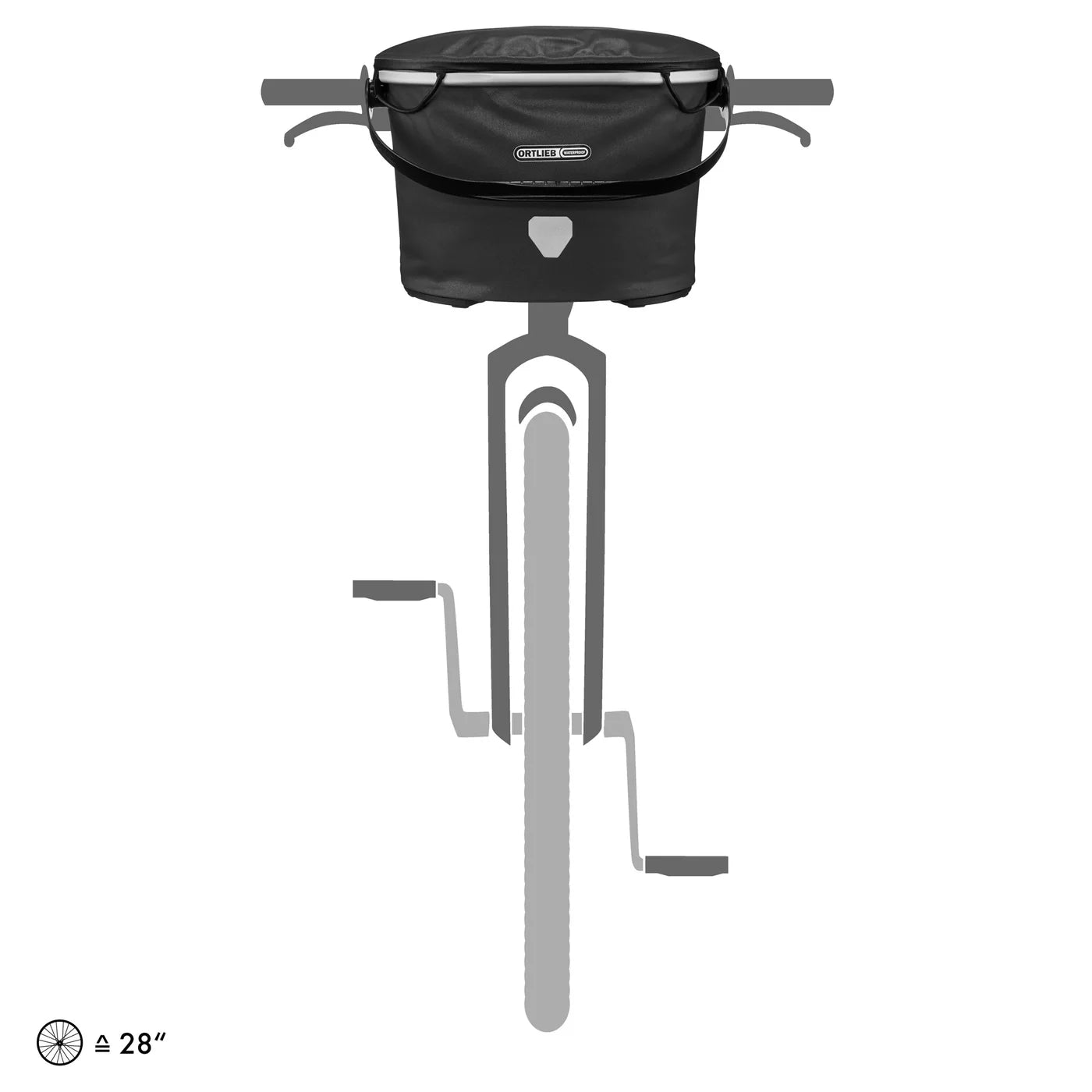 Ortlieb Korb vorn Up-Town schwarz wasserdicht 17,5 L