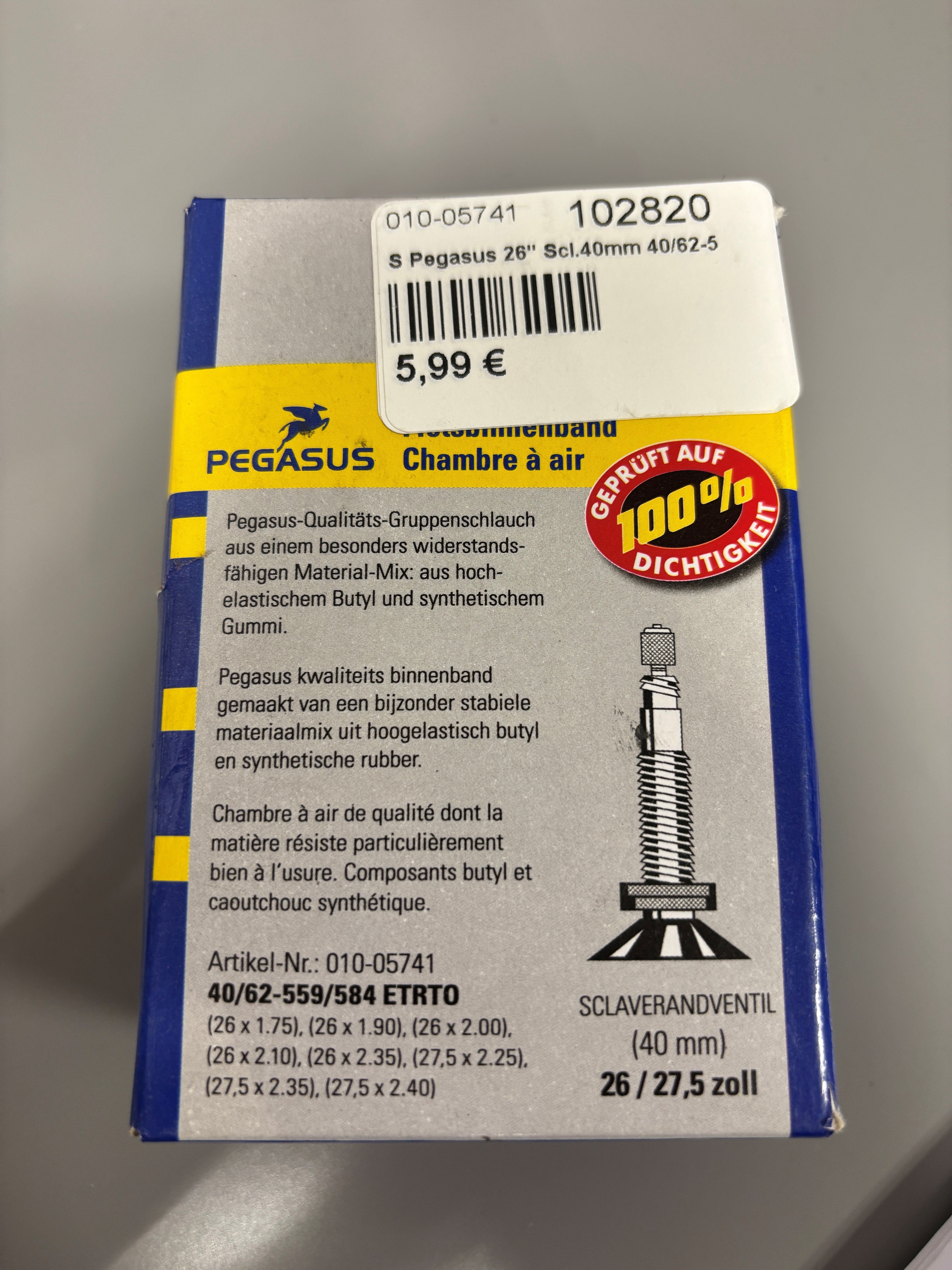 Pegasus Schlauch  26" Scl.40mm 40/62-559/584