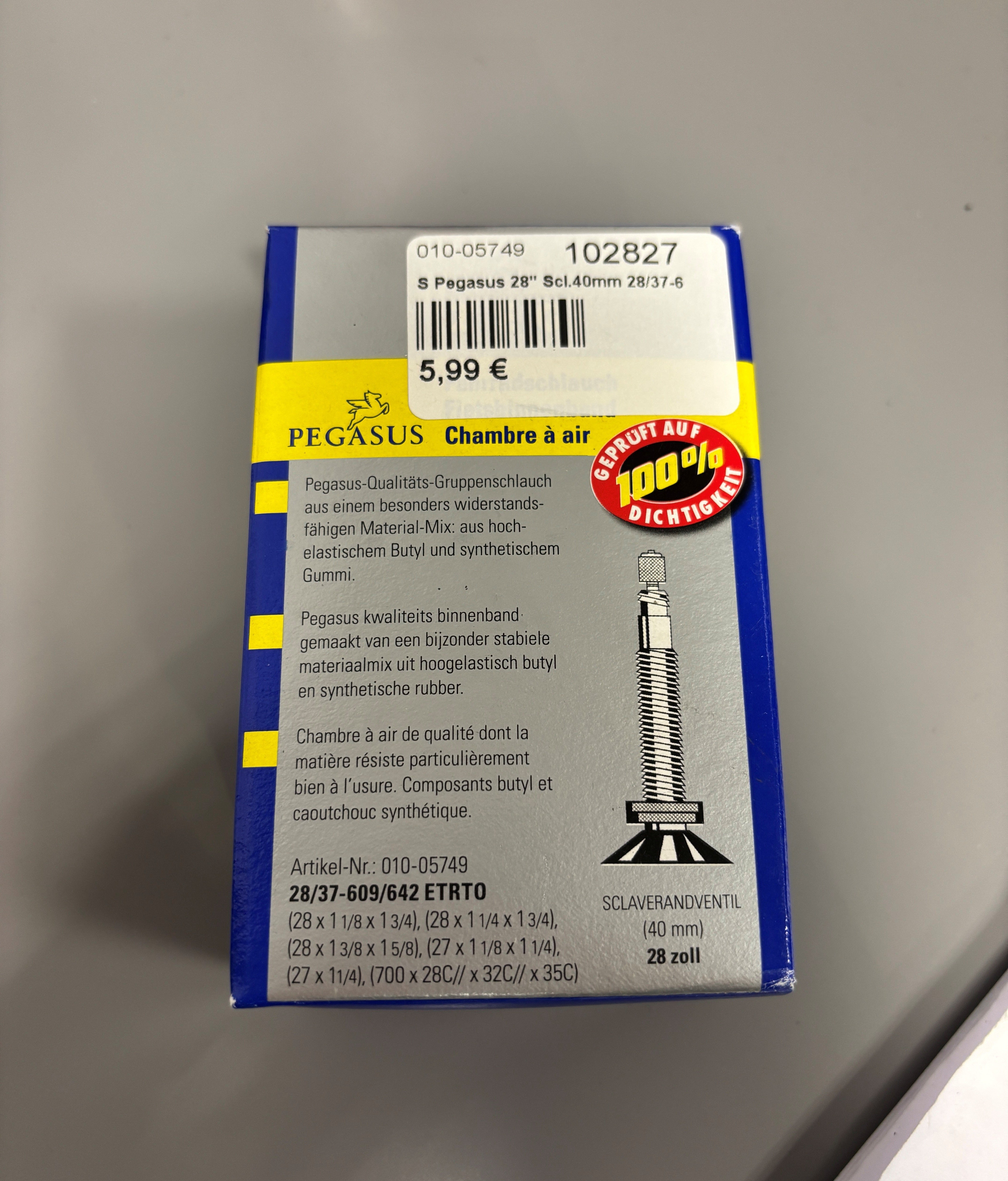 Pegasus Schlauch 28" Scl.40mm 28/37-609/642