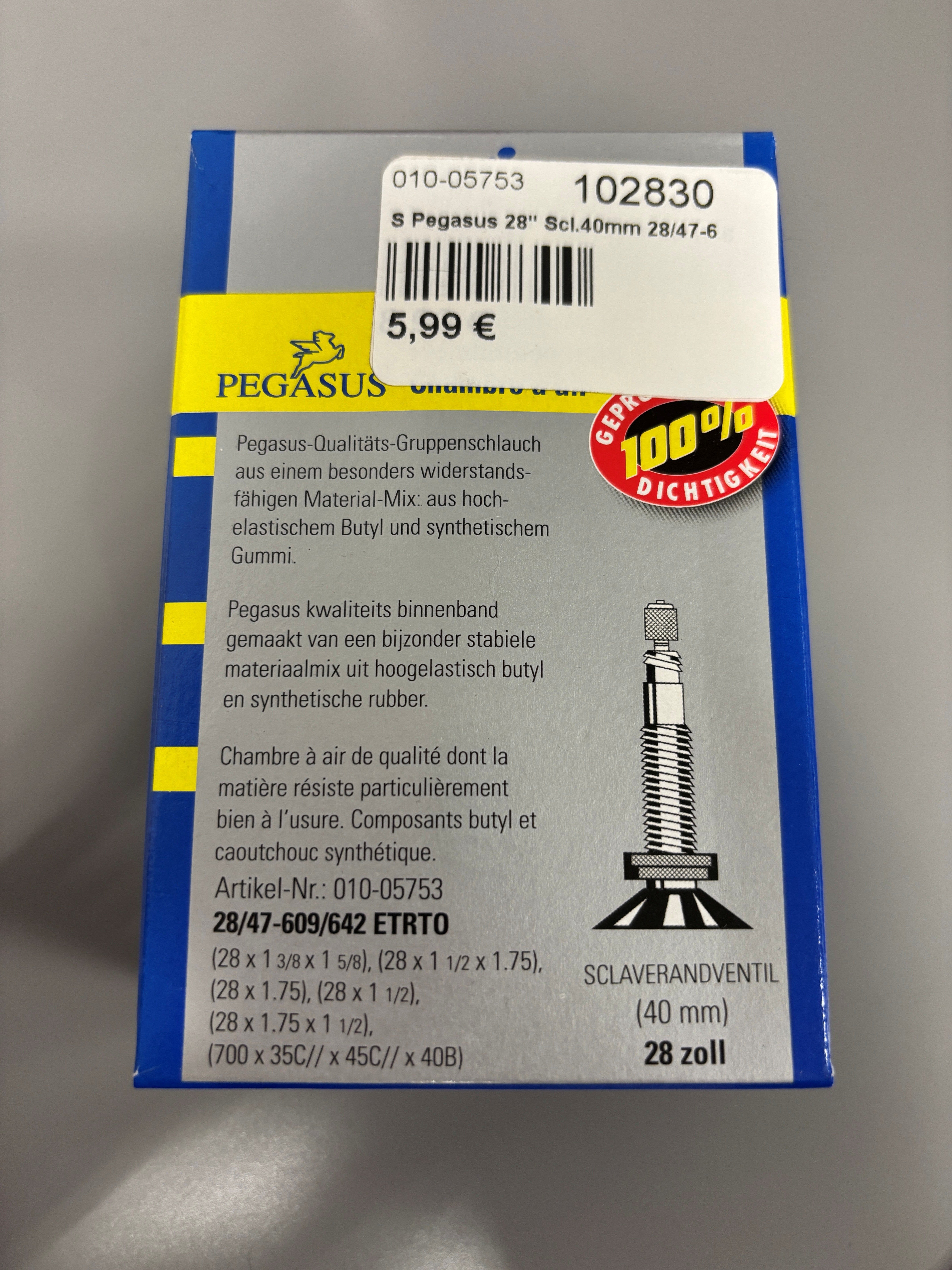 Pegasus Schlauch 28" Scl.40mm 28/47-609/642