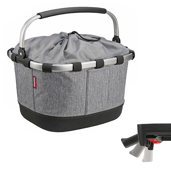 fahrradtasche reisenthel gepäckträger Reisenthel Bikebasket Korb hinten grau Klickfix Stoff 24L