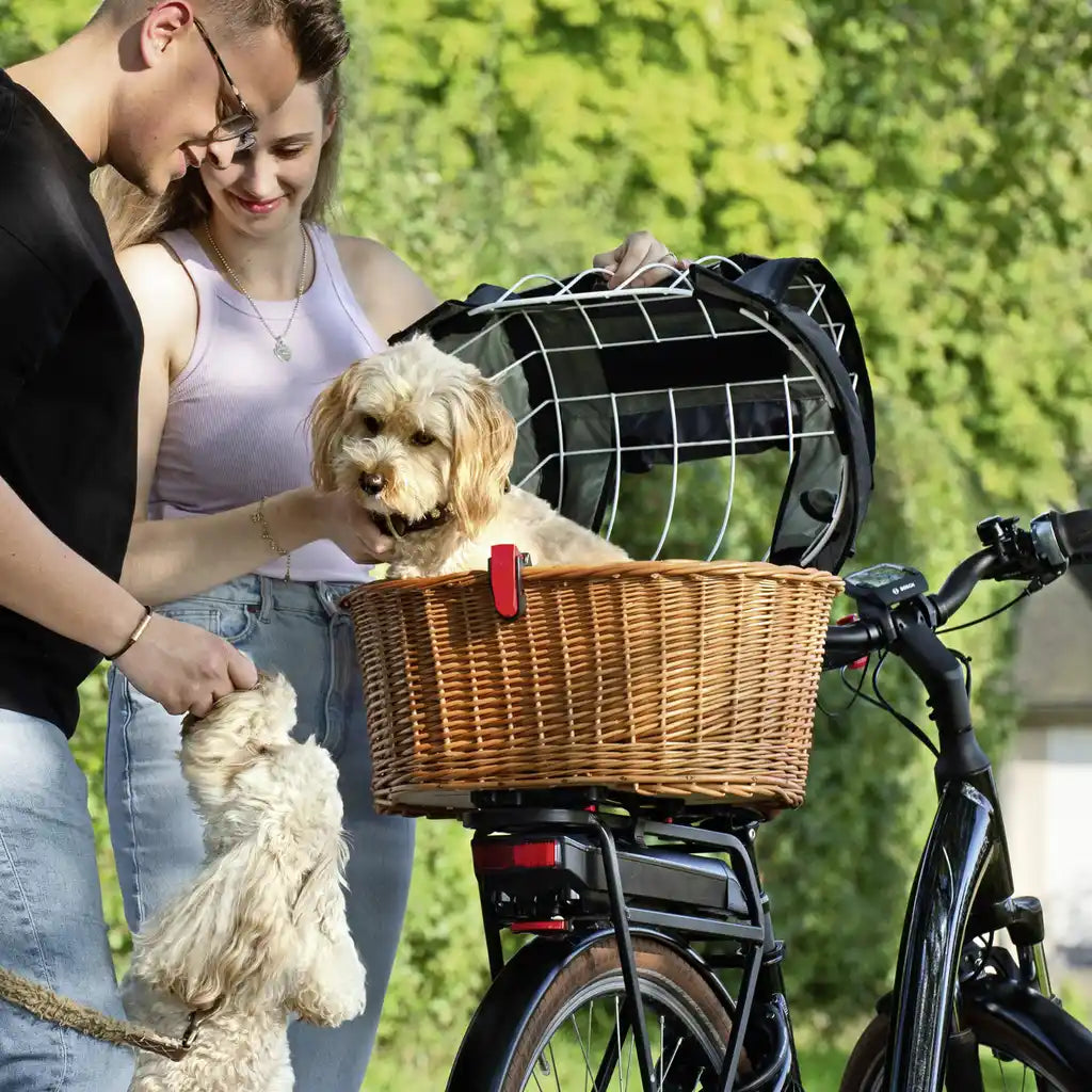 gravel bike hundekorb KLICKfix Doggy Basket Plus Hundekorb KorbKlip natur 40L