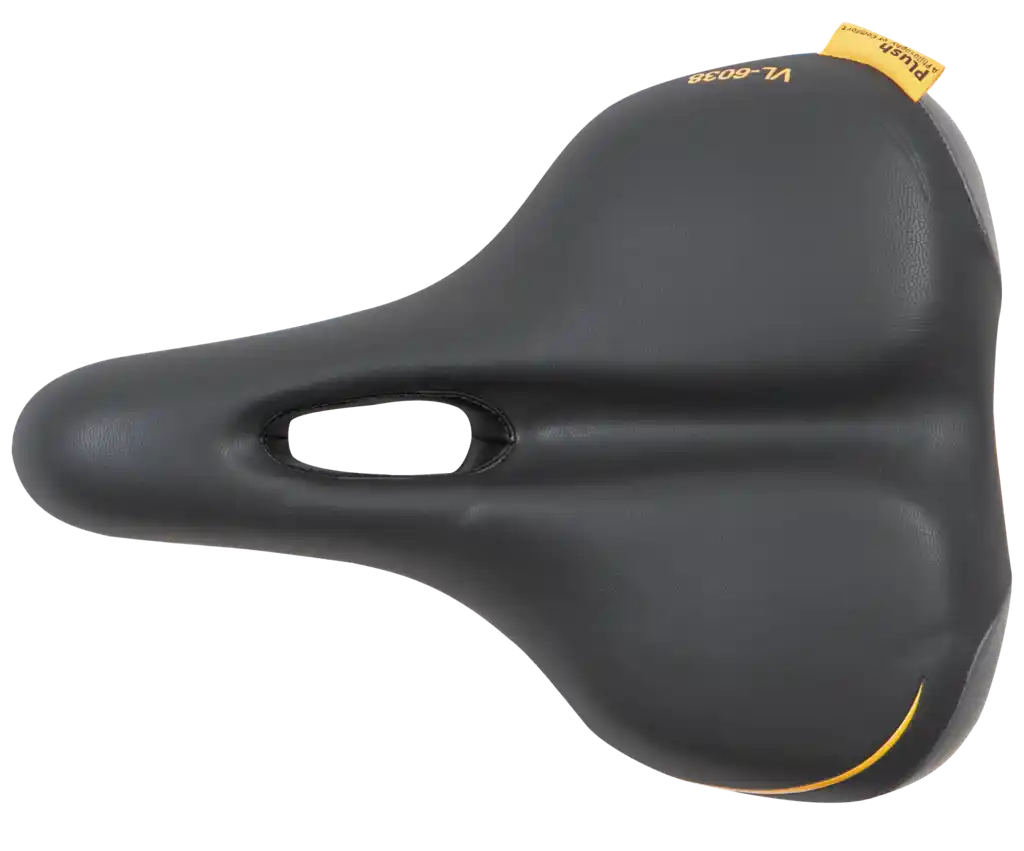 Velo Plush Komfortsattel Damen schwarz/grau/gelb