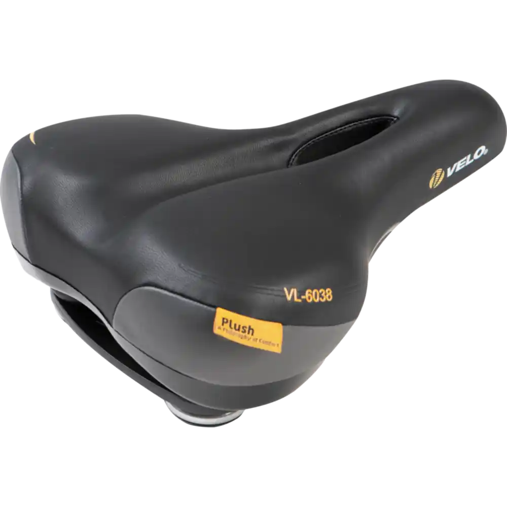 Velo Plush Komfortsattel Damen schwarz/grau/gelb