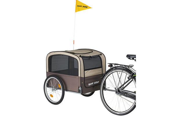 amazon hundeanhänger fahrrad Blue Bird Hunde Fahrradanhänger braun/beige