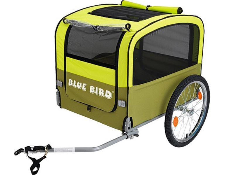 Blue Bird Hunde Fahrradanhänger grün Zuladung 25,5kg