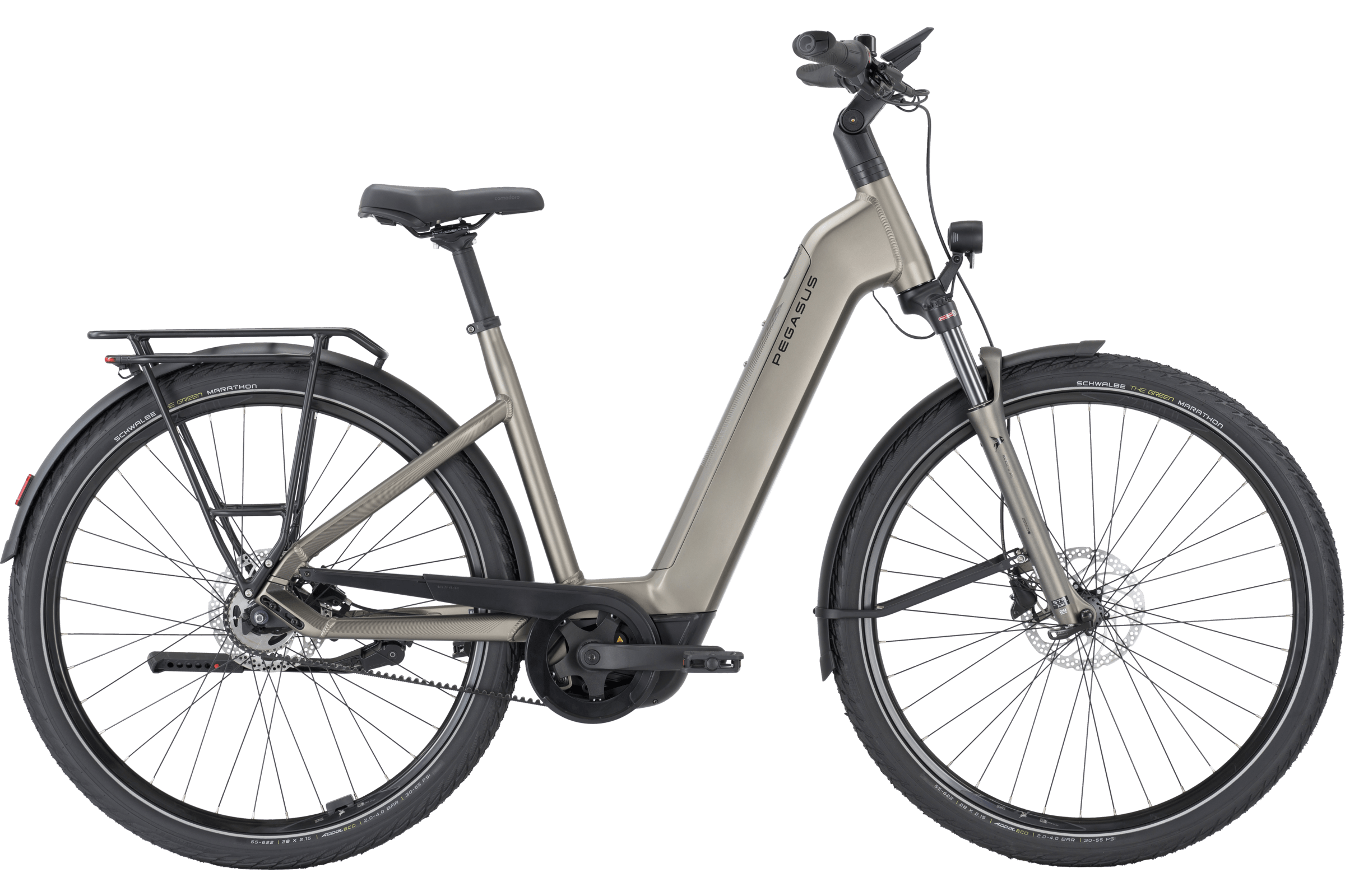 Pegasus PREMIO EVO 5F Belt grau | 800WH | E-Bike Damen Trekking | 2025 | Freilauf