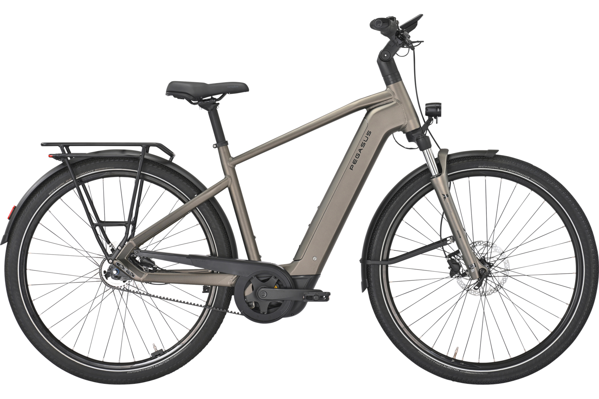 Pegasus PREMIO EVO 5F BELT grau | 800WH | E-Bike Herren Trekking