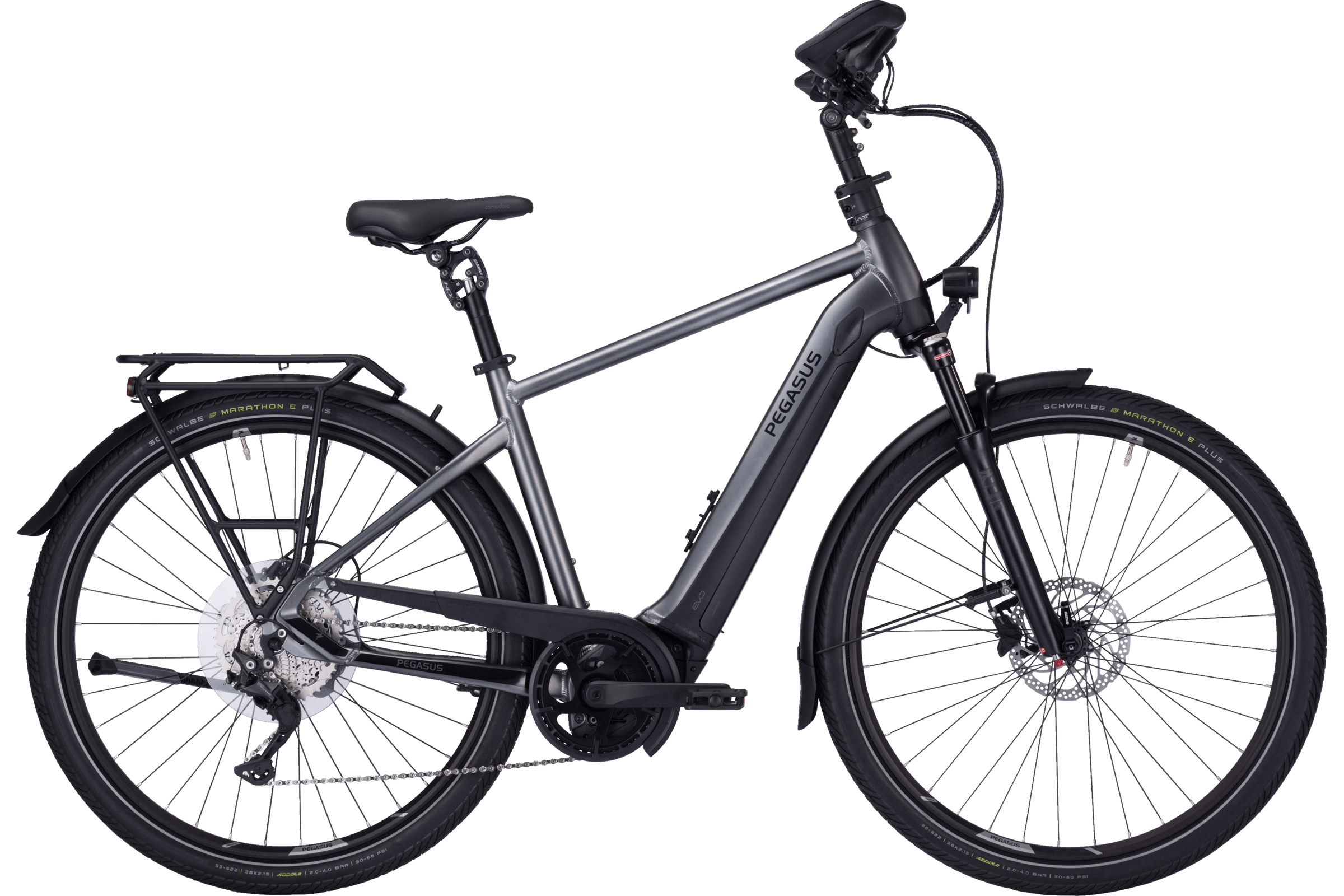Pegasus Premio EVO 10 Lite COMFORT grau | 500WH | E-Bike Herren Trekking | Kettenschaltung