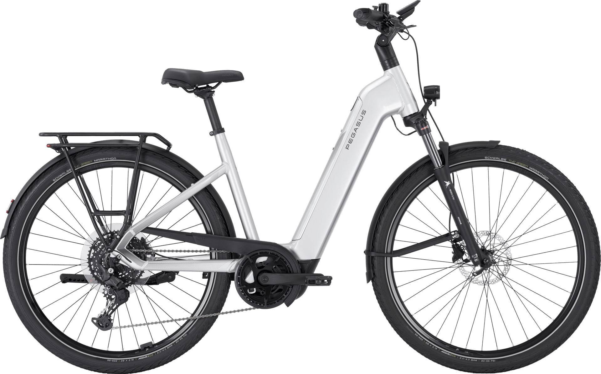 Pegasus PREMIO EVO 10 LITE silber | 800WH | E-Bike Damen Trekking