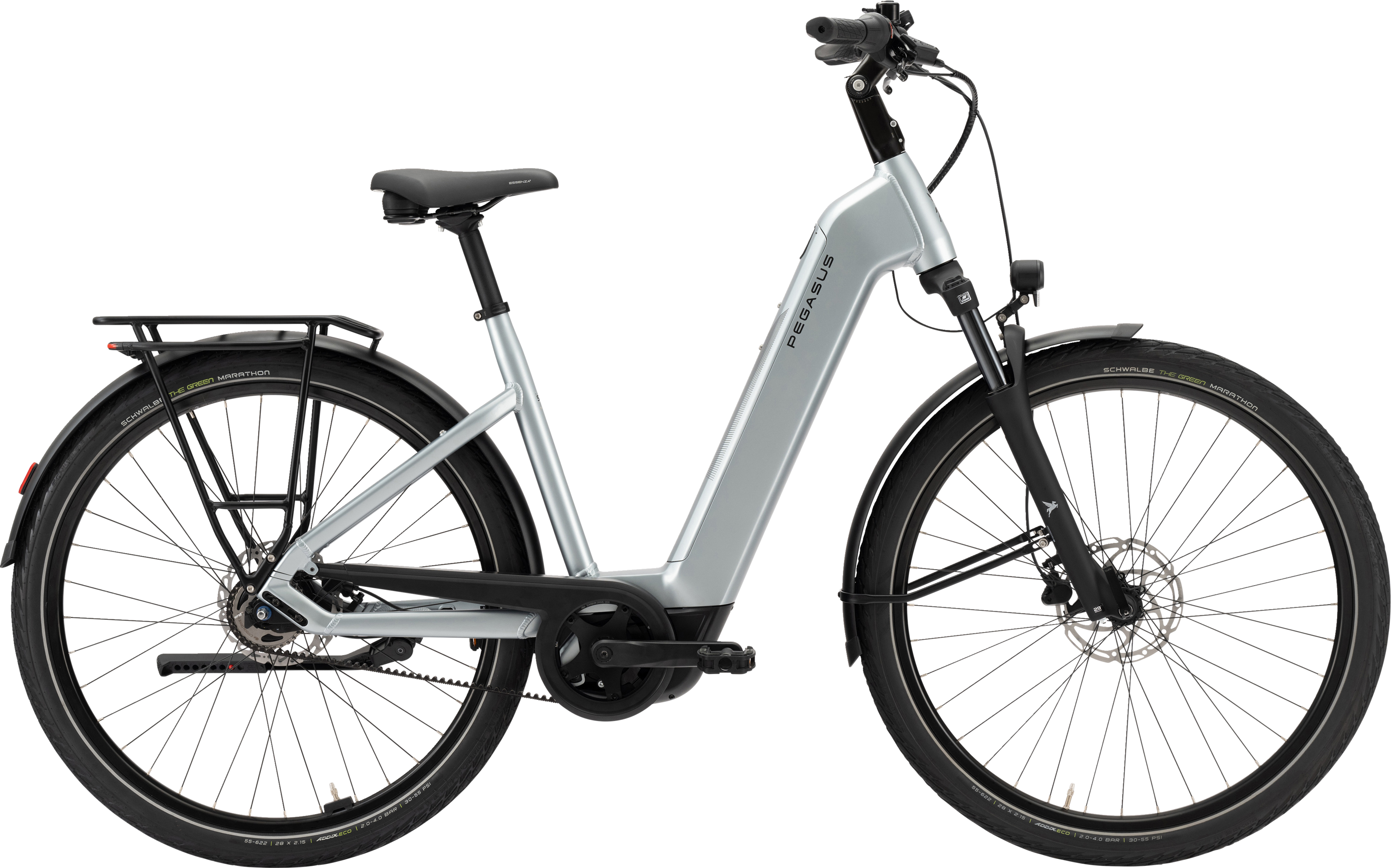 Pegasus Solero EVO 5R Belt silber | 800WH | E-Bike Damen City | 2026 | Rücktritt