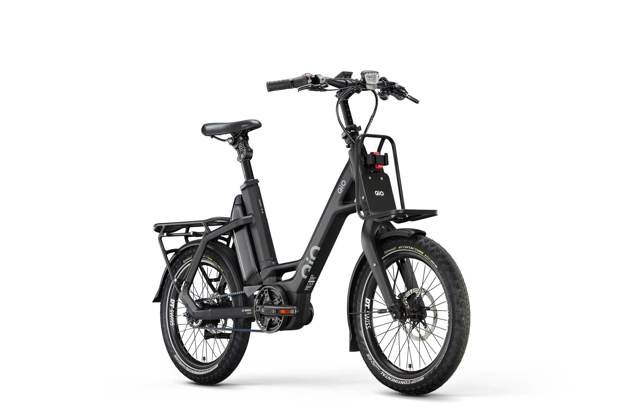 QiO EINS+ P-5 schwarz | 800WH | E-Bike Kompakt | 2025 | Freilauf