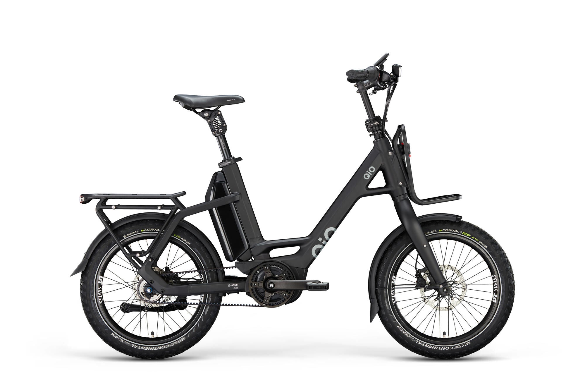QiO EINS+ P-5 schwarz | 800WH | E-Bike Kompakt | 2025 | Freilauf