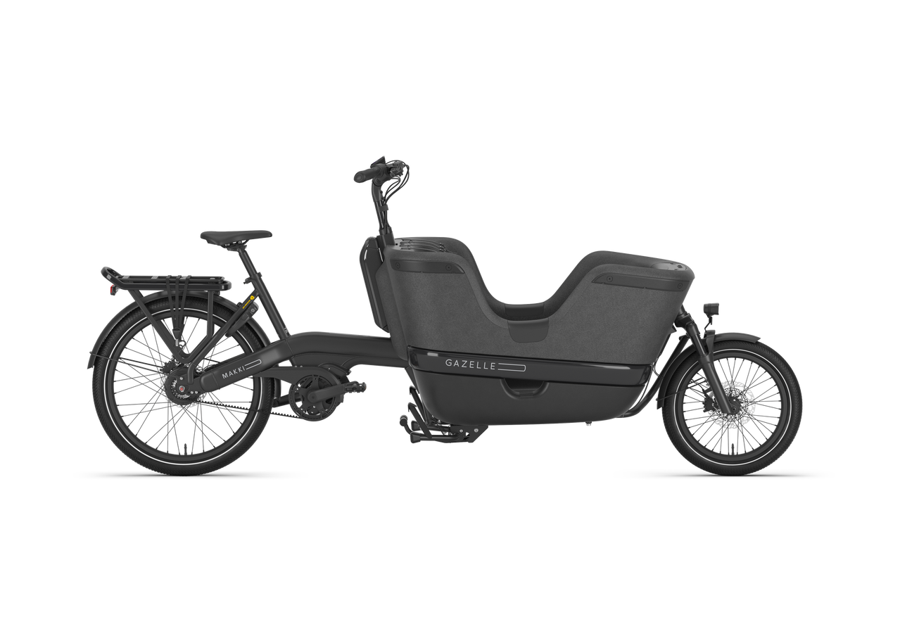 Gazelle Makki Travel schwarz | 800WH | E-Lastenrad | 2025 | Enviolo