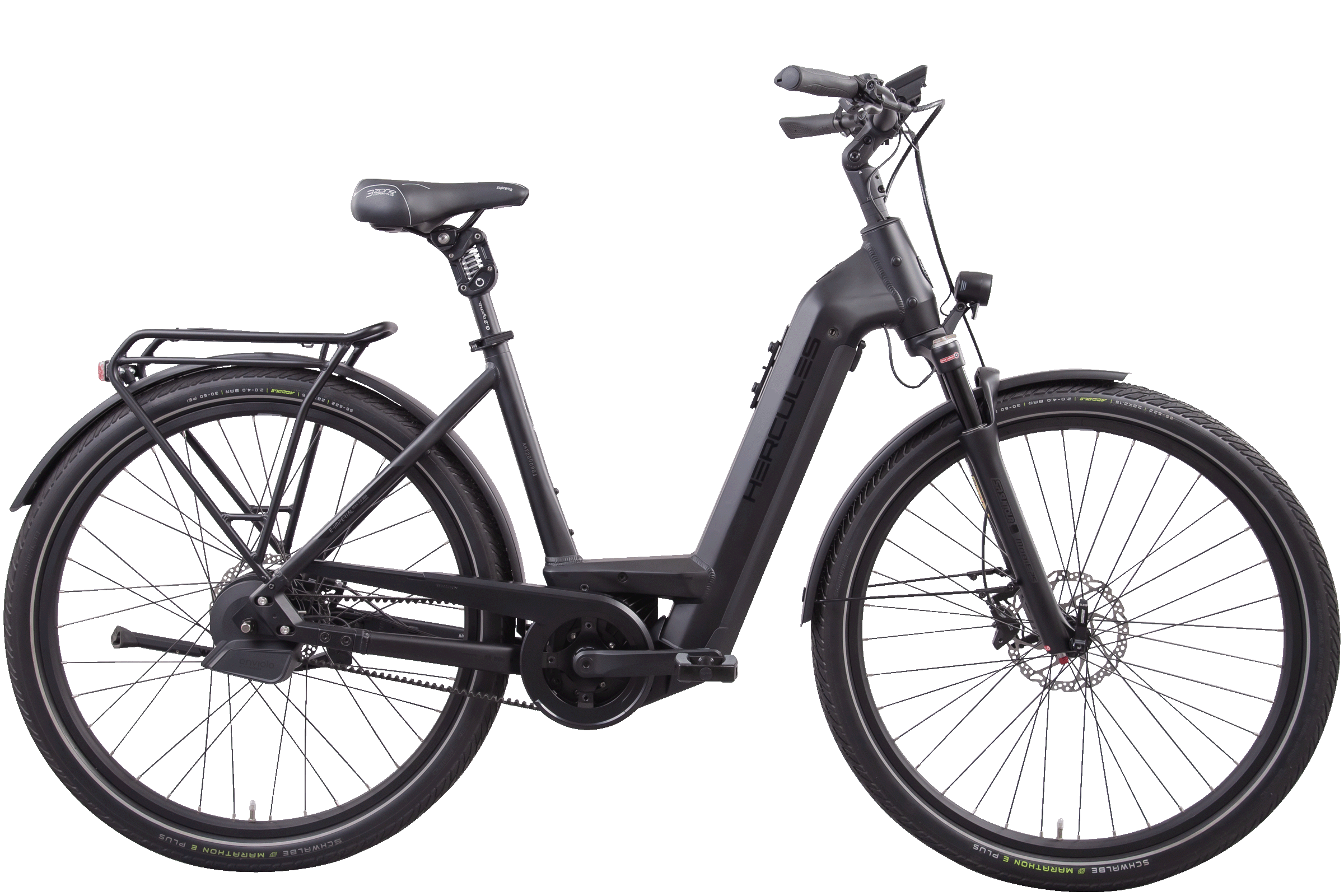 Hercules E-Imperial Max I-F360+ schwarz | 750WH | E-Bike Damen Trekking | 2023 | Enviolo