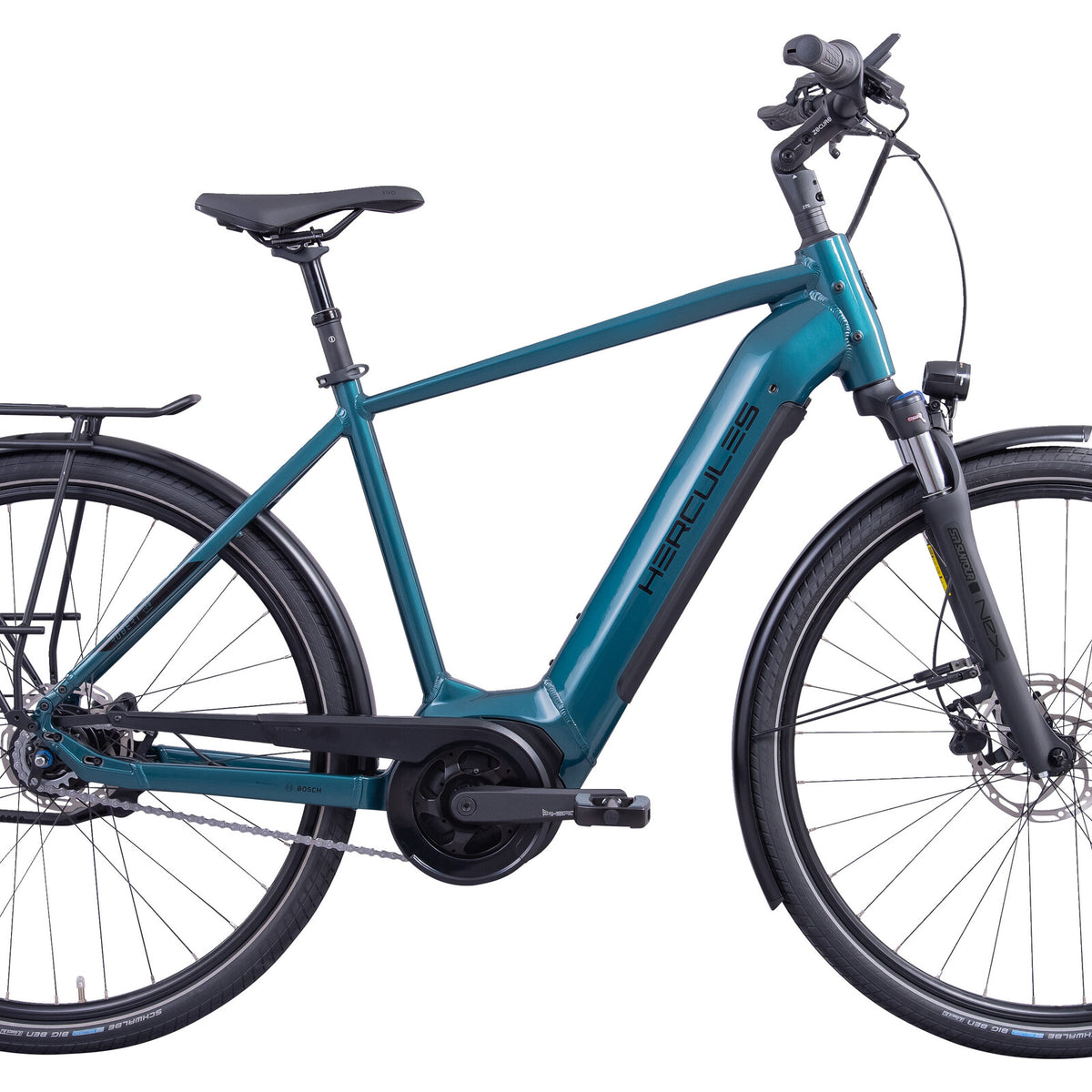 hercules leonardo 28'er trekkingrad ROBERT/A I-R8 blau | 625WH | E-Bike Herren Trekking Effects Pedals_Aguilar KLICKFIX Halterung abschließbar Coating:GOLD TiN PVD MACHINED
