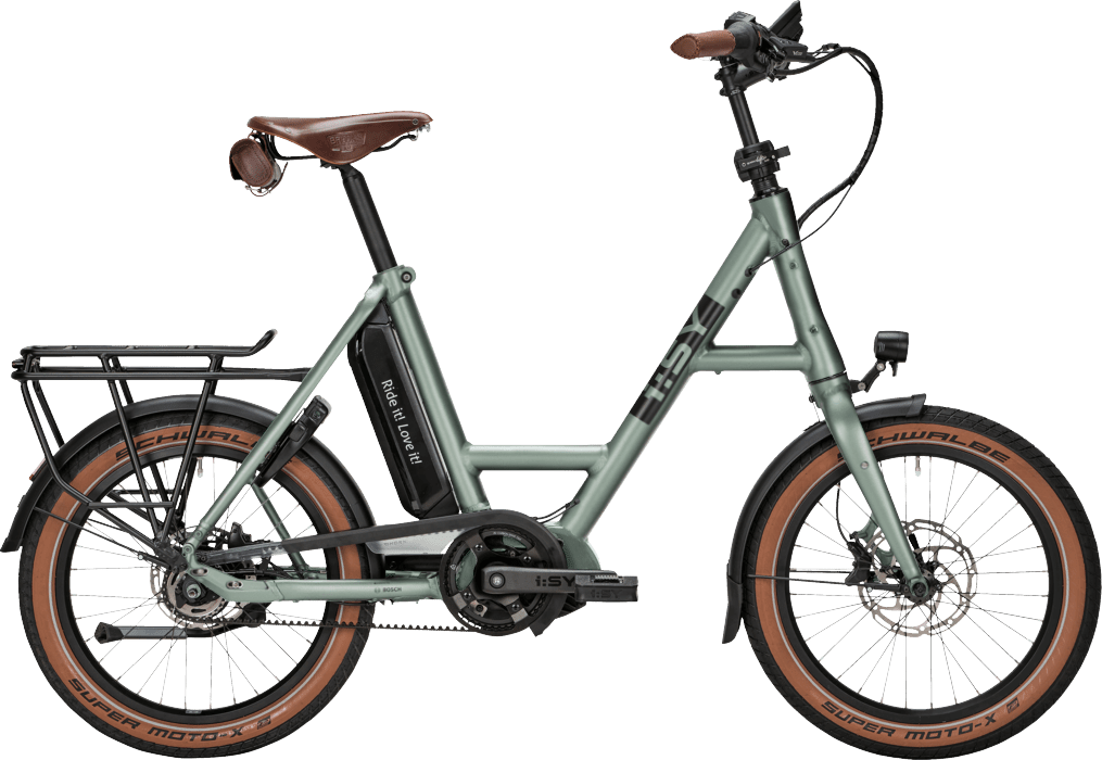 i:SY E5 ZR F Safari grün | 545WH | E-Bike Kompakt | 2026 | Freilauf