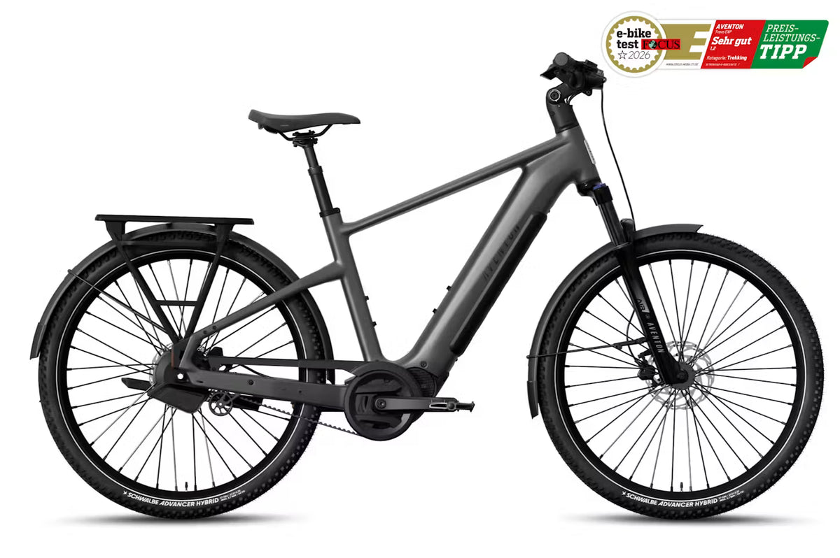 Aventon Trava EXP grau | 800WH | E-Bike Herren Trekking | 2026 | Enviolo Automatic