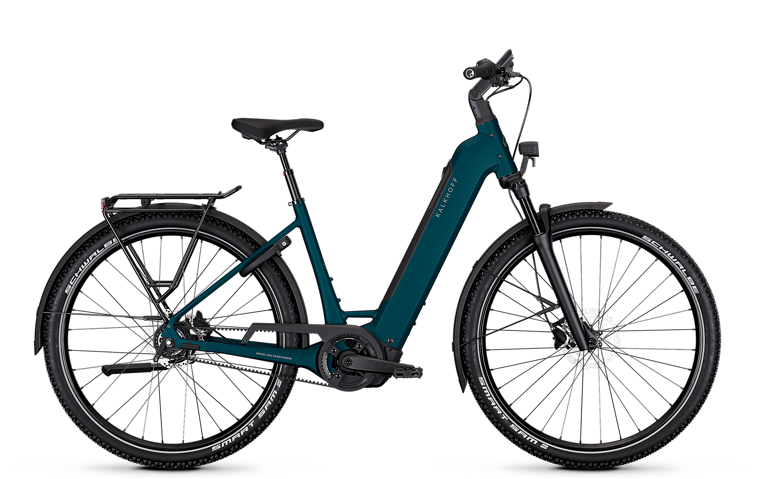 Kalkhoff ENTICE 3 EXCITE BELT grün | 800WH | E-Bike Damen Trekking | 2026 | Freilauf