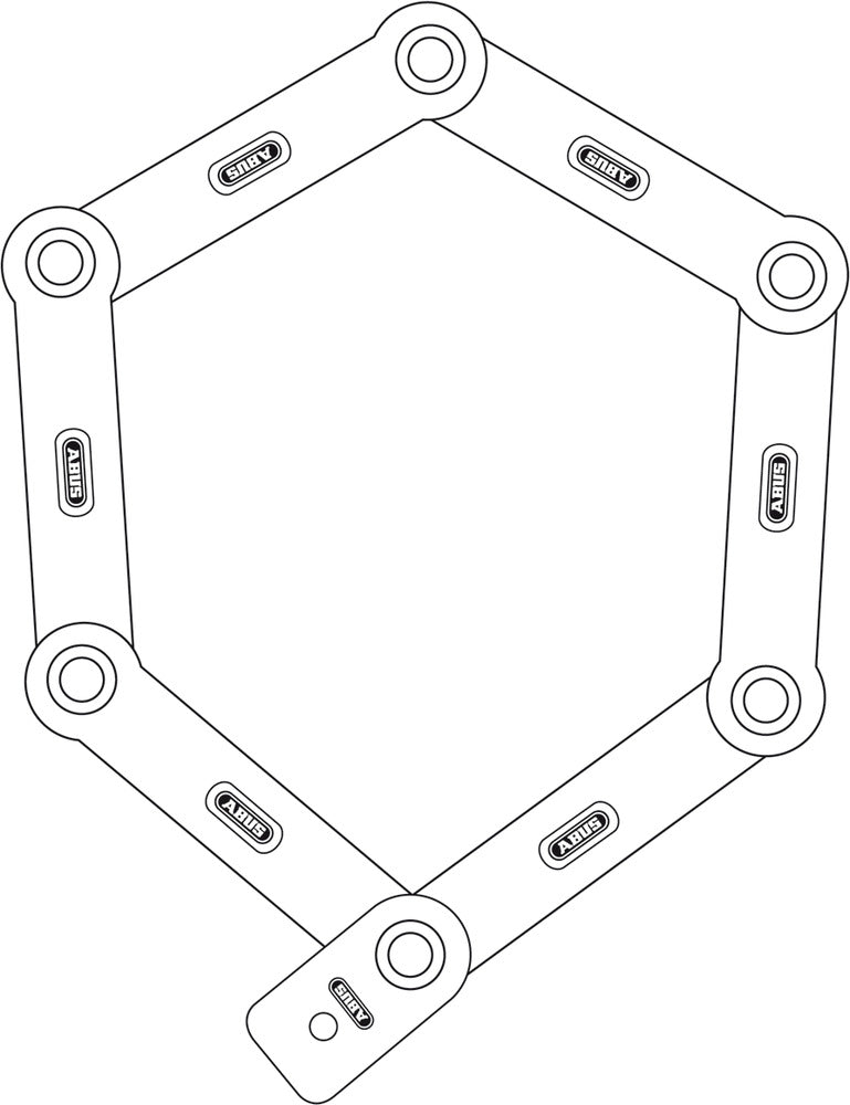 ABUS Faltschloss 5700K/100 BK SH BORDO