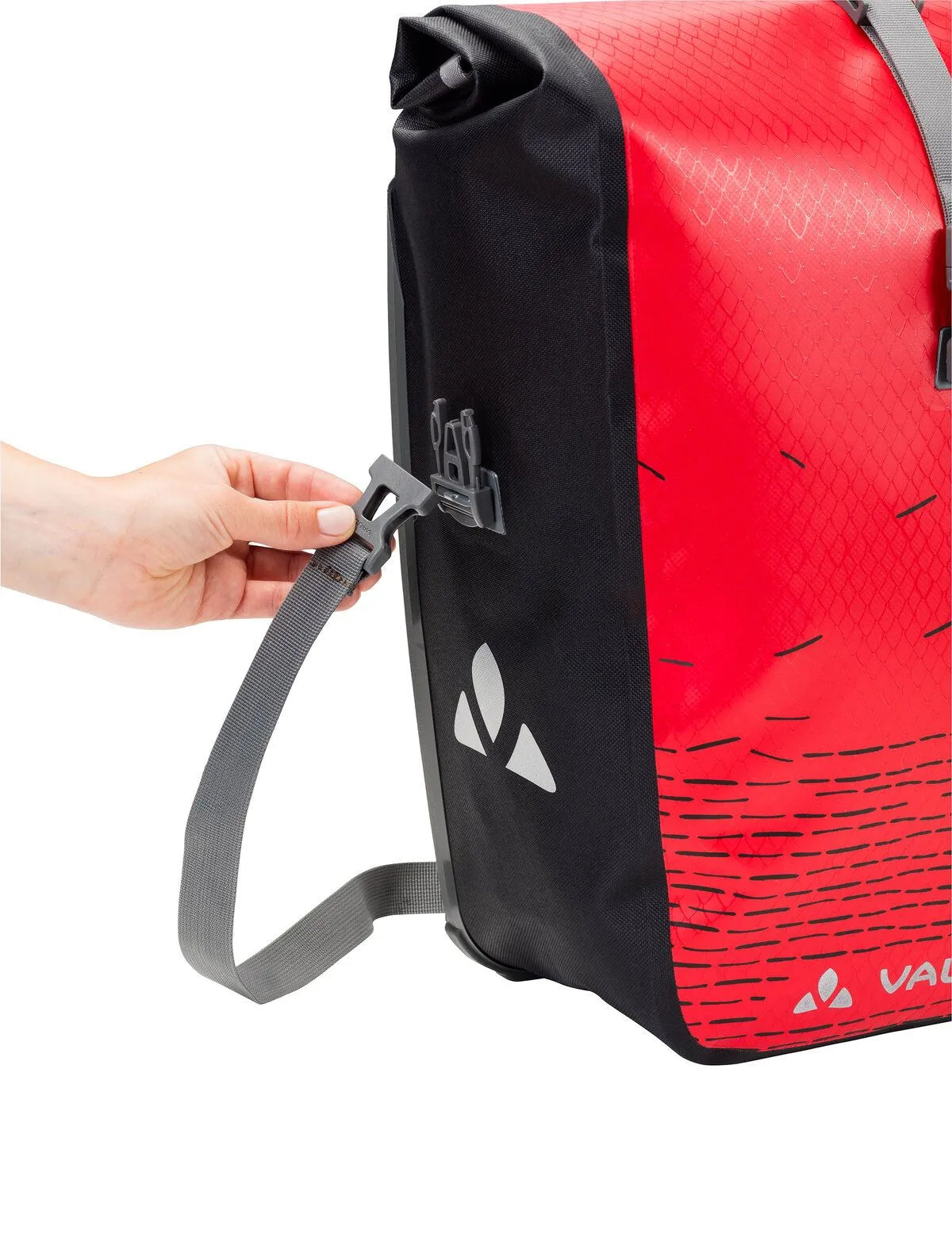 Vaude Fahrradtasche Aqua Back Print Single 24L rot