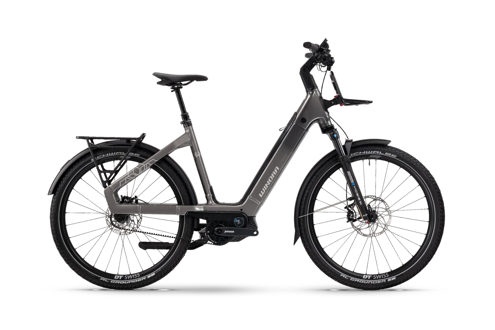 Winora Sinus AS grau | 800WH | E-Bike Damen City | 2026 | Getriebetechnik