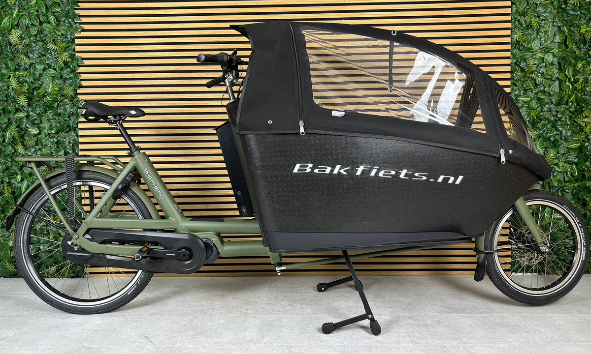 Bakfiets Cargo Shepherd Steps grün | 504WH | E-Lastenrad | 2024