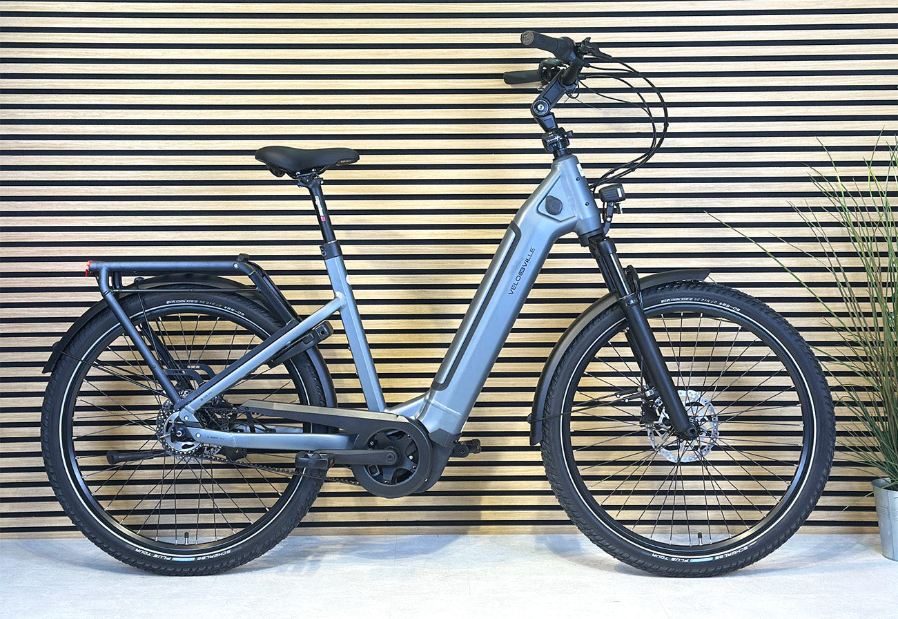 Velo de Ville SEB PRO FL grau | 800WH | E-Bike Damen City | 2025 | Freilauf